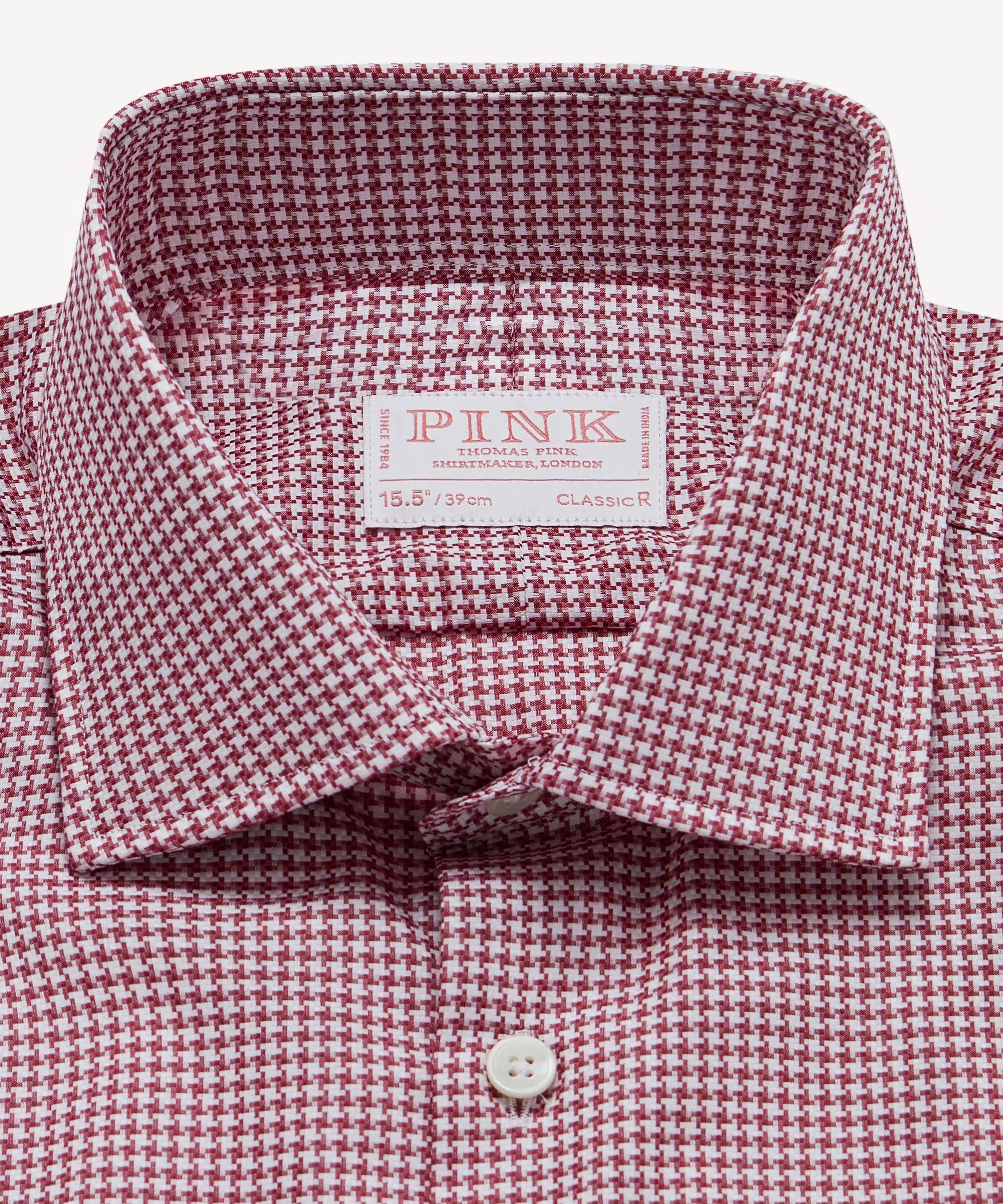 Thomas Pink Classic Fit Formal Geometric Dobby Shirt-MALFORD OF LONDON SAVILE ROW MENSWEAR OUTLET