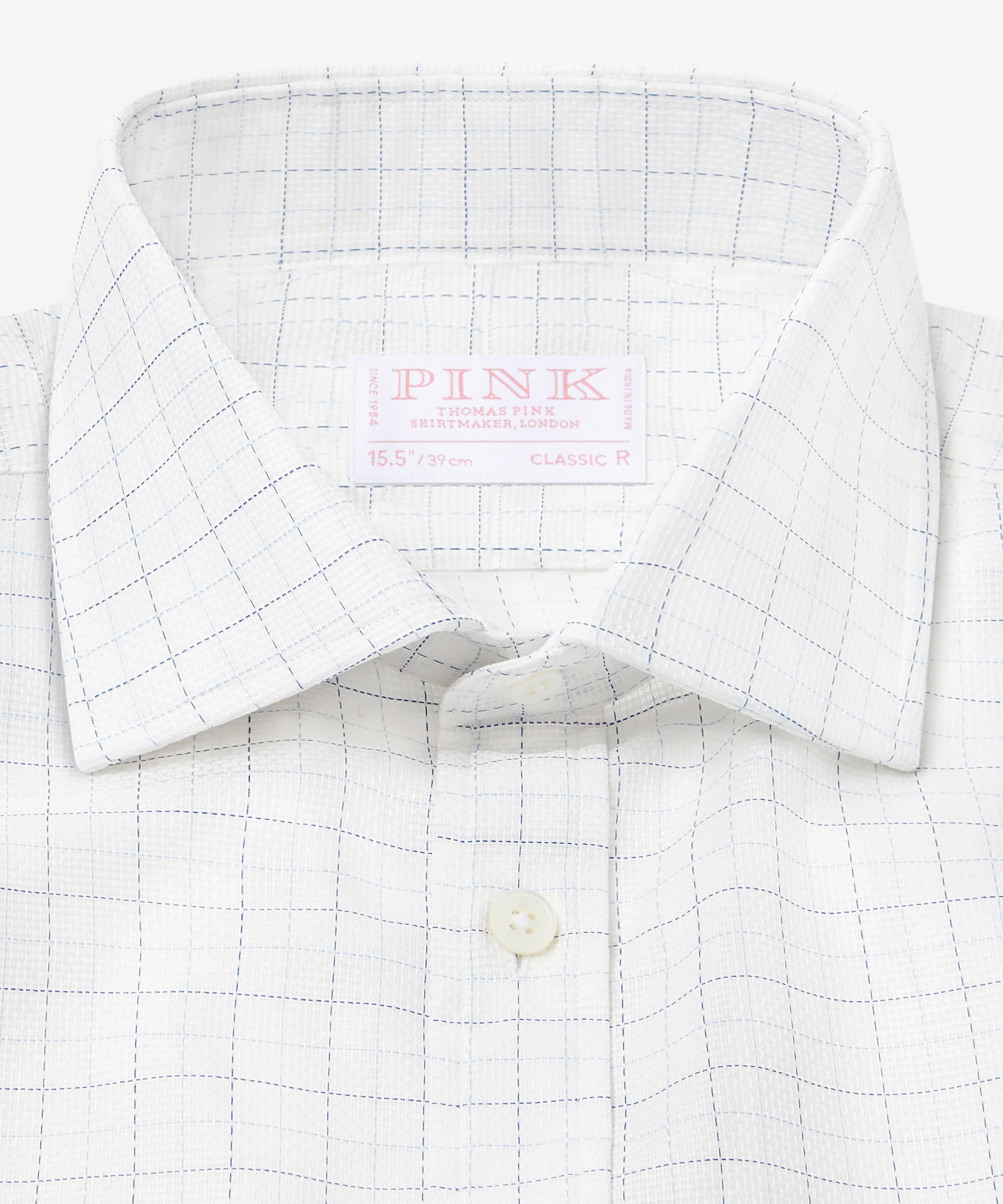 Thomas Pink Classic Fit Formal Journey Dobby Shirt-MALFORD OF LONDON SAVILE ROW MENSWEAR OUTLET