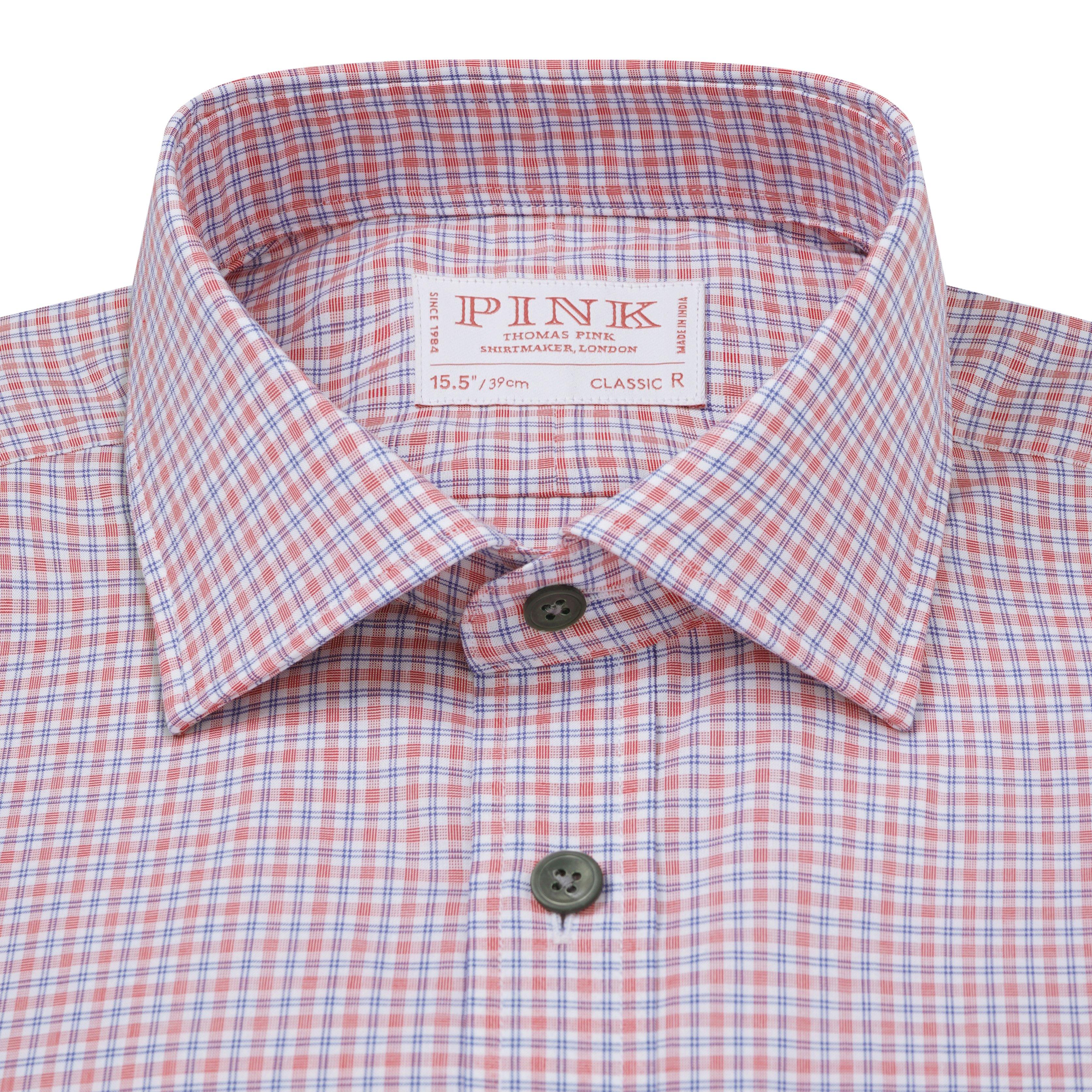 Thomas Pink Classic Fit Formal Multi Graph Check Shirt-MALFORD OF LONDON SAVILE ROW MENSWEAR OUTLET