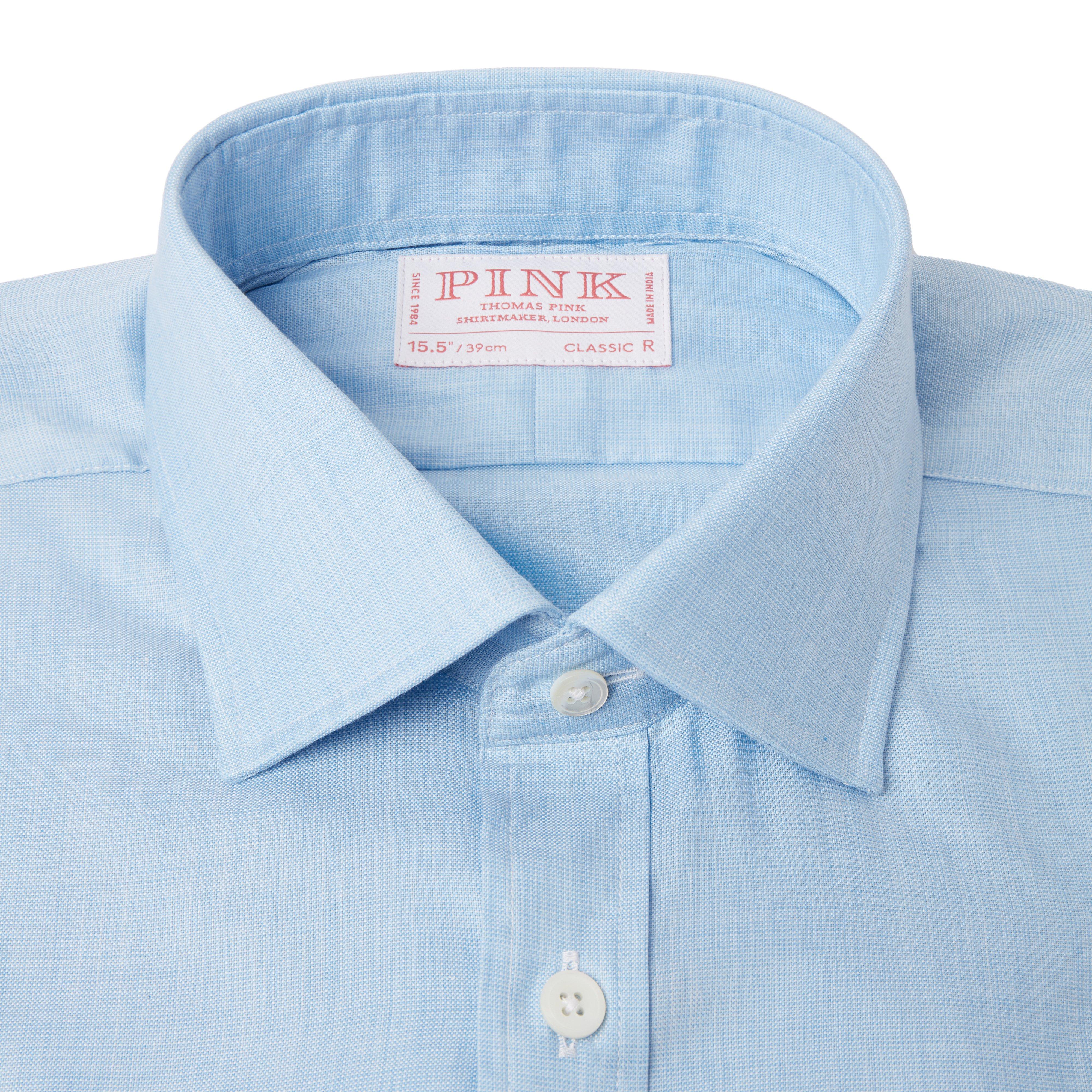 Thomas Pink Classic Fit Formal Oxford Melange Slub Shirt-MALFORD OF LONDON SAVILE ROW MENSWEAR OUTLET