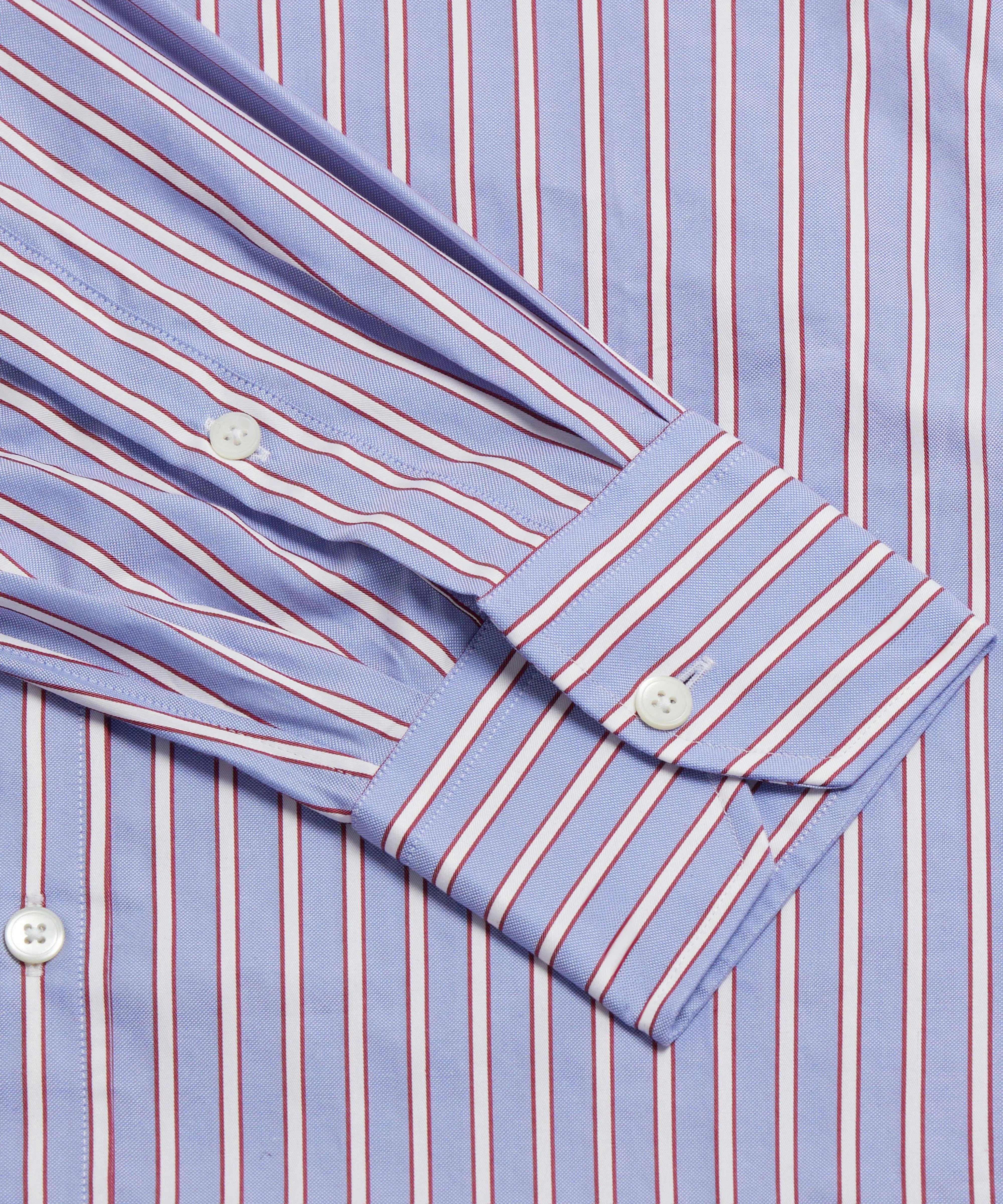 Thomas Pink Classic Fit Formal Oxford Striped Shirt Blue/White-MALFORD OF LONDON SAVILE ROW MENSWEAR OUTLET