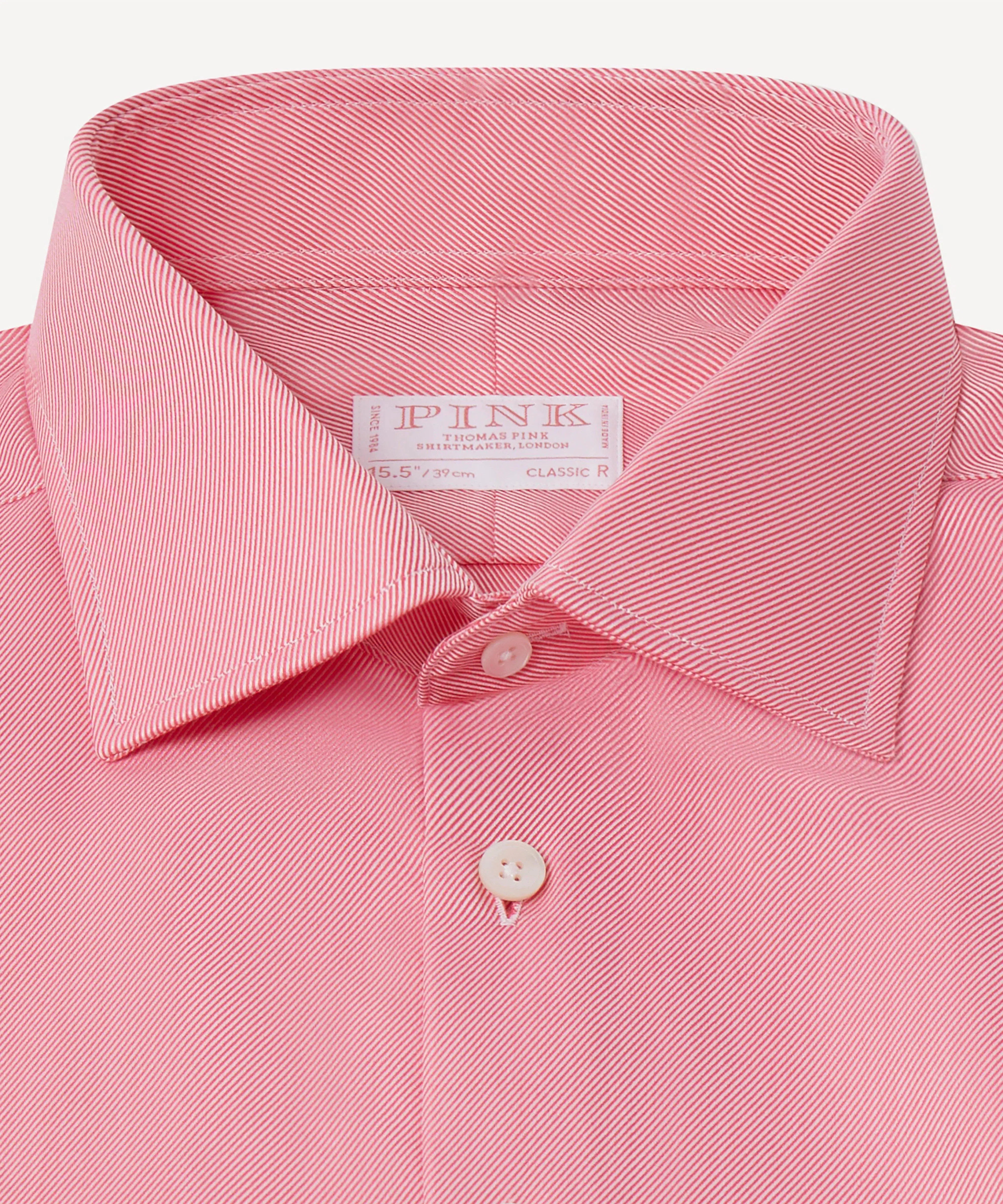 Thomas Pink Classic Fit Formal Royal Twill Shirt Pink/White-MALFORD OF LONDON SAVILE ROW MENSWEAR OUTLET