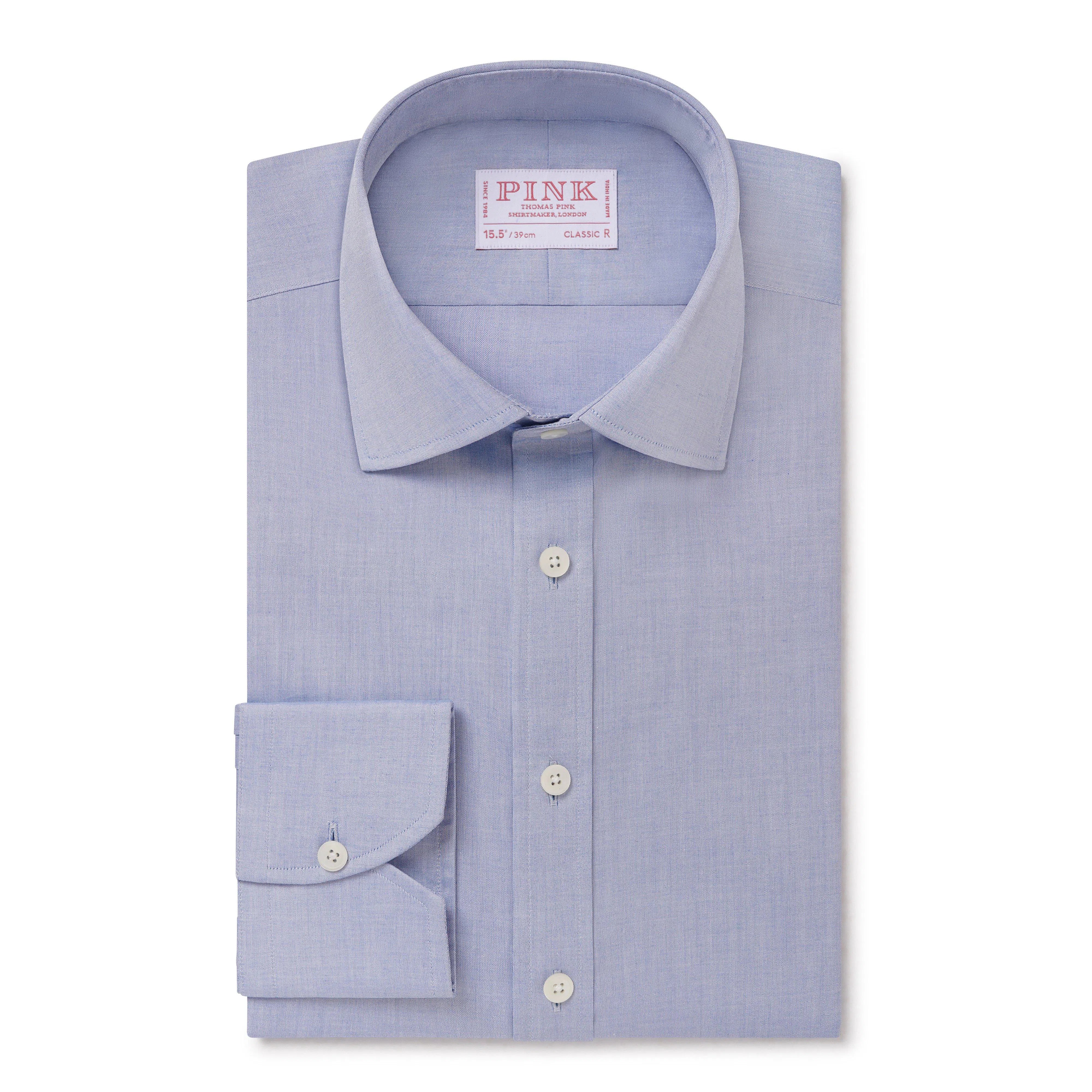 Thomas Pink Classic Fit Formal Splendor Solid Shirt-MALFORD OF LONDON SAVILE ROW MENSWEAR OUTLET