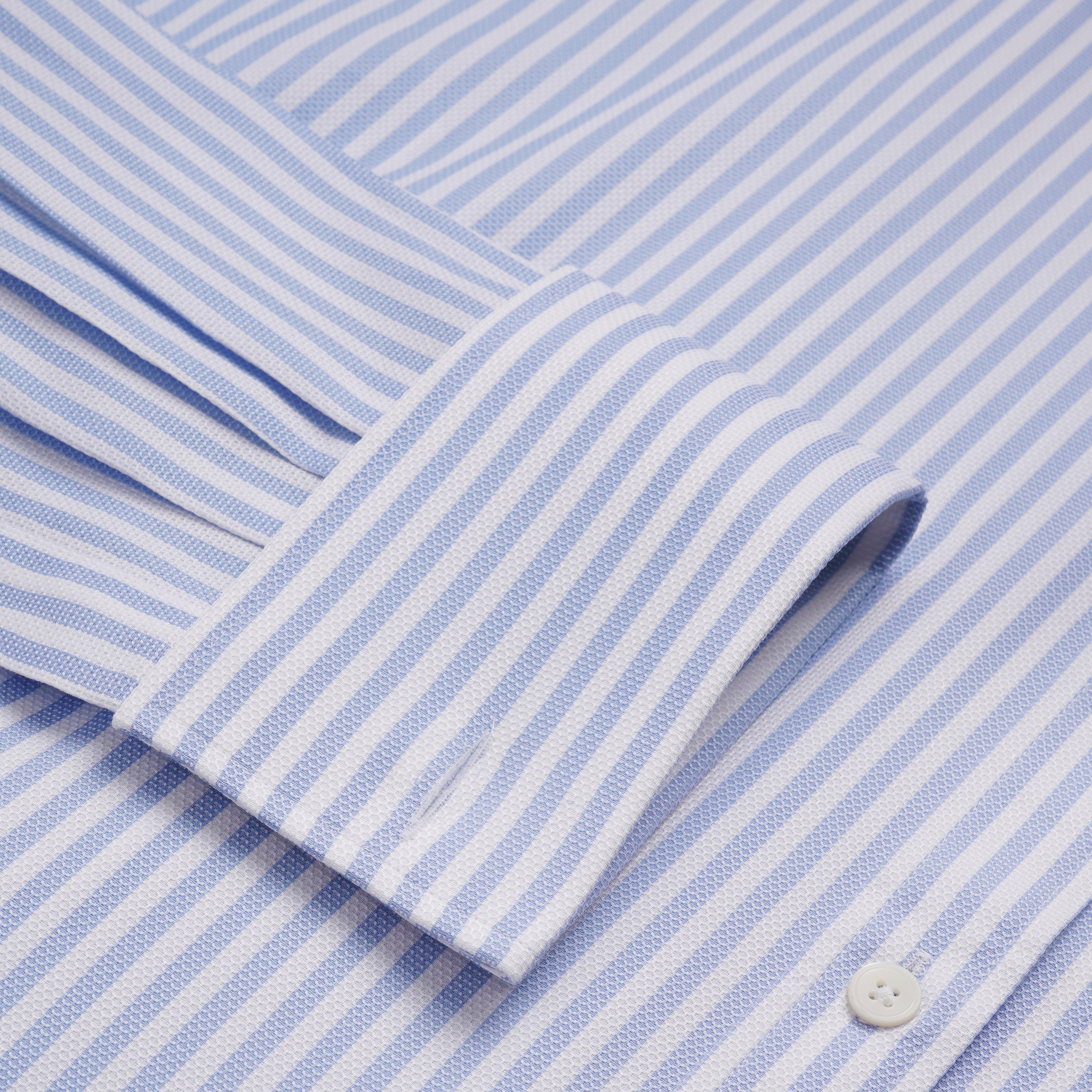 Thomas Pink Classic Fit Formal Striped Dobby Shirt-MALFORD OF LONDON SAVILE ROW MENSWEAR OUTLET