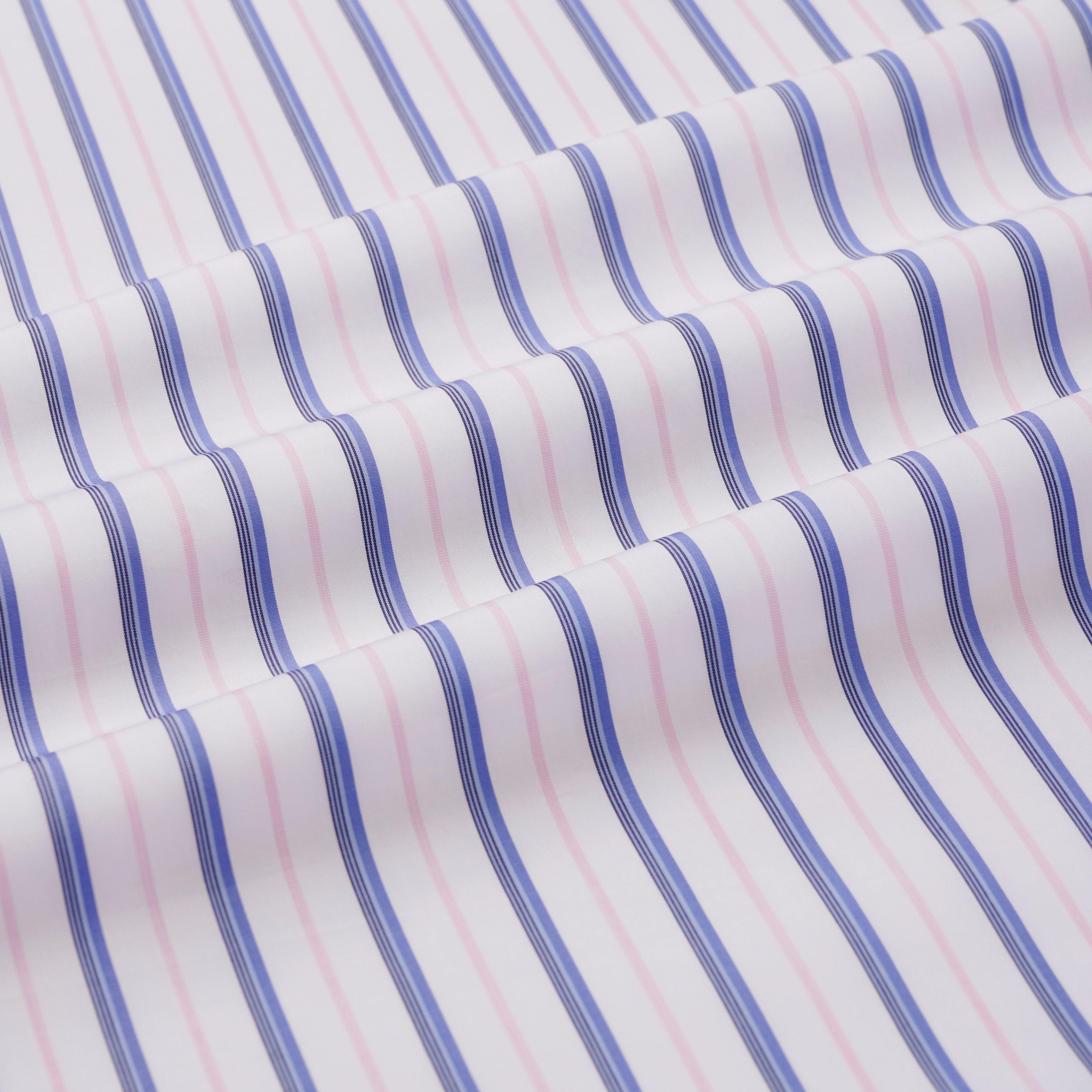 Thomas Pink Classic Fit Formal Thick & Thin Stripe Shirt-MALFORD OF LONDON SAVILE ROW MENSWEAR OUTLET