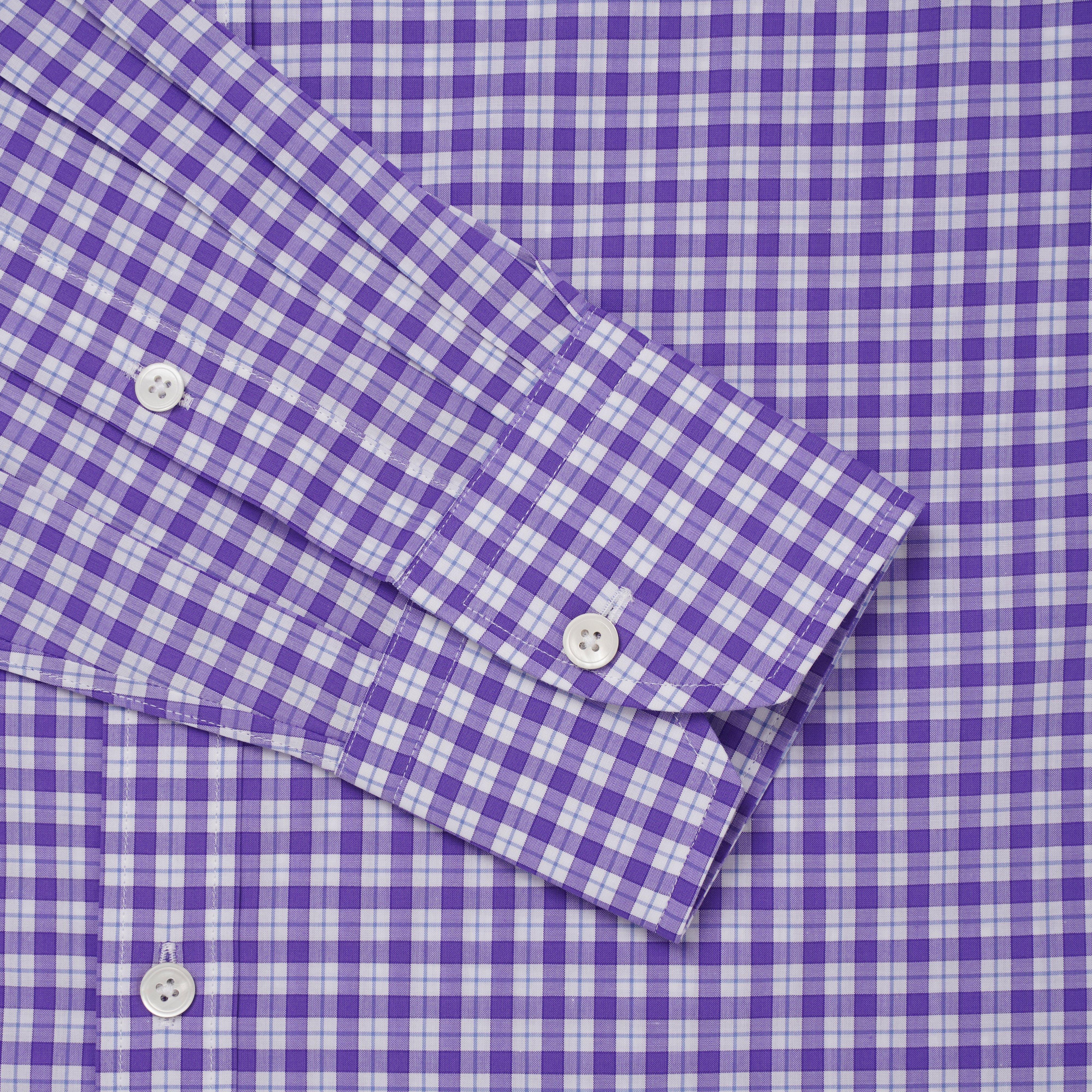 Thomas Pink Classic Fit Formal Twill Gingham Check Shirt-MALFORD OF LONDON SAVILE ROW MENSWEAR OUTLET