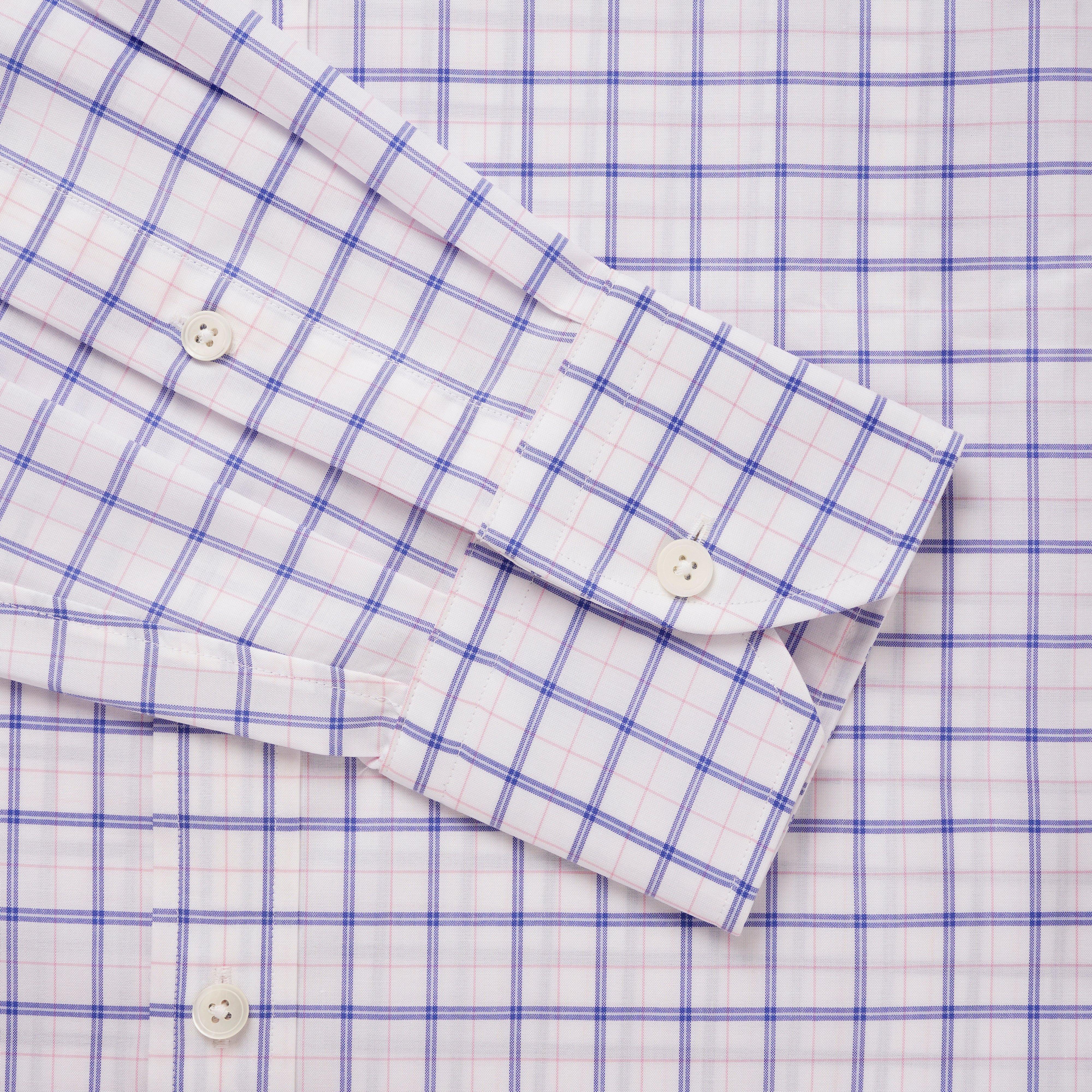 Thomas Pink Classic Fit Formal Windowpane Check Shirt-MALFORD OF LONDON SAVILE ROW MENSWEAR OUTLET