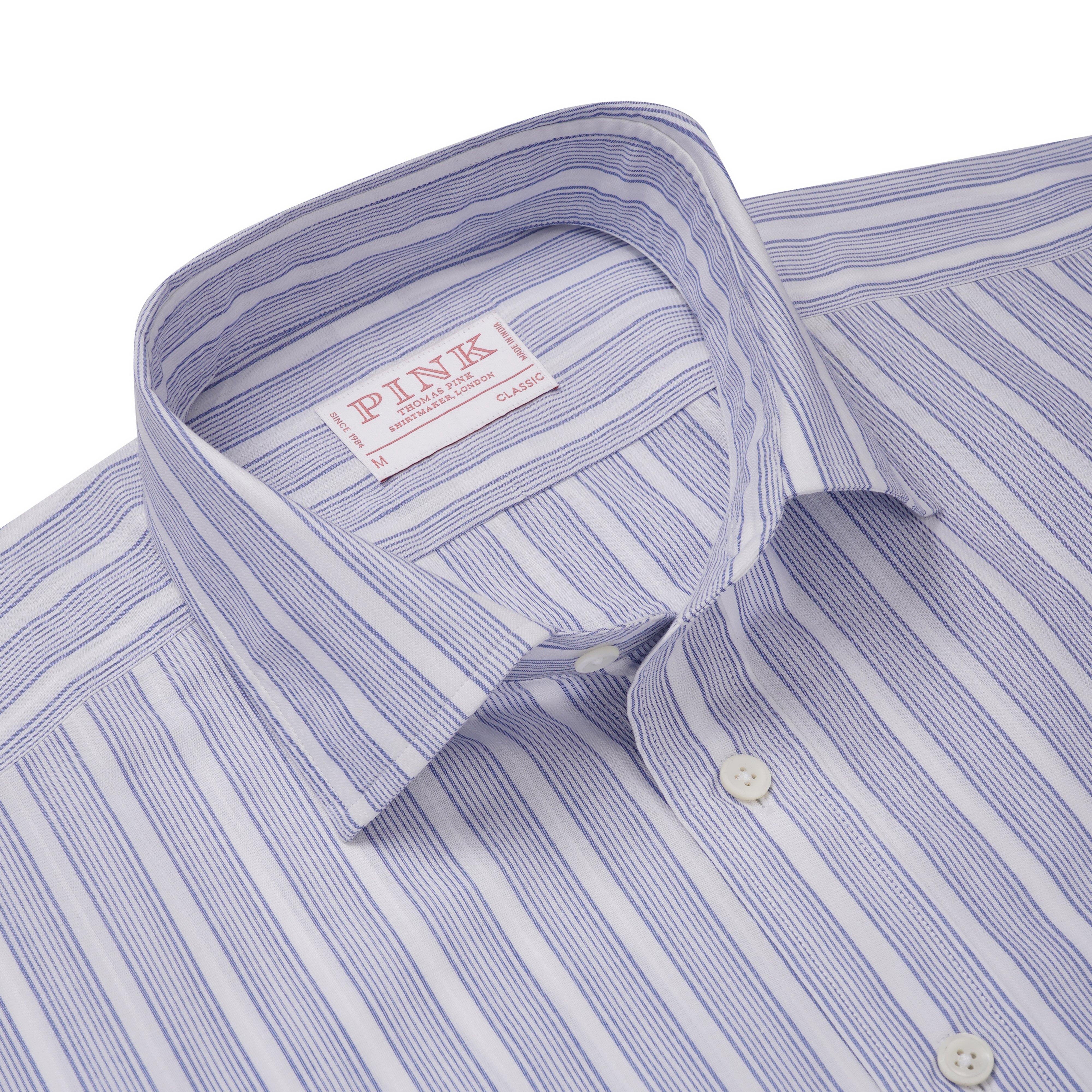 Thomas Pink Classic Fit Smart Casual Barre Stripe Shirt-MALFORD OF LONDON SAVILE ROW MENSWEAR OUTLET