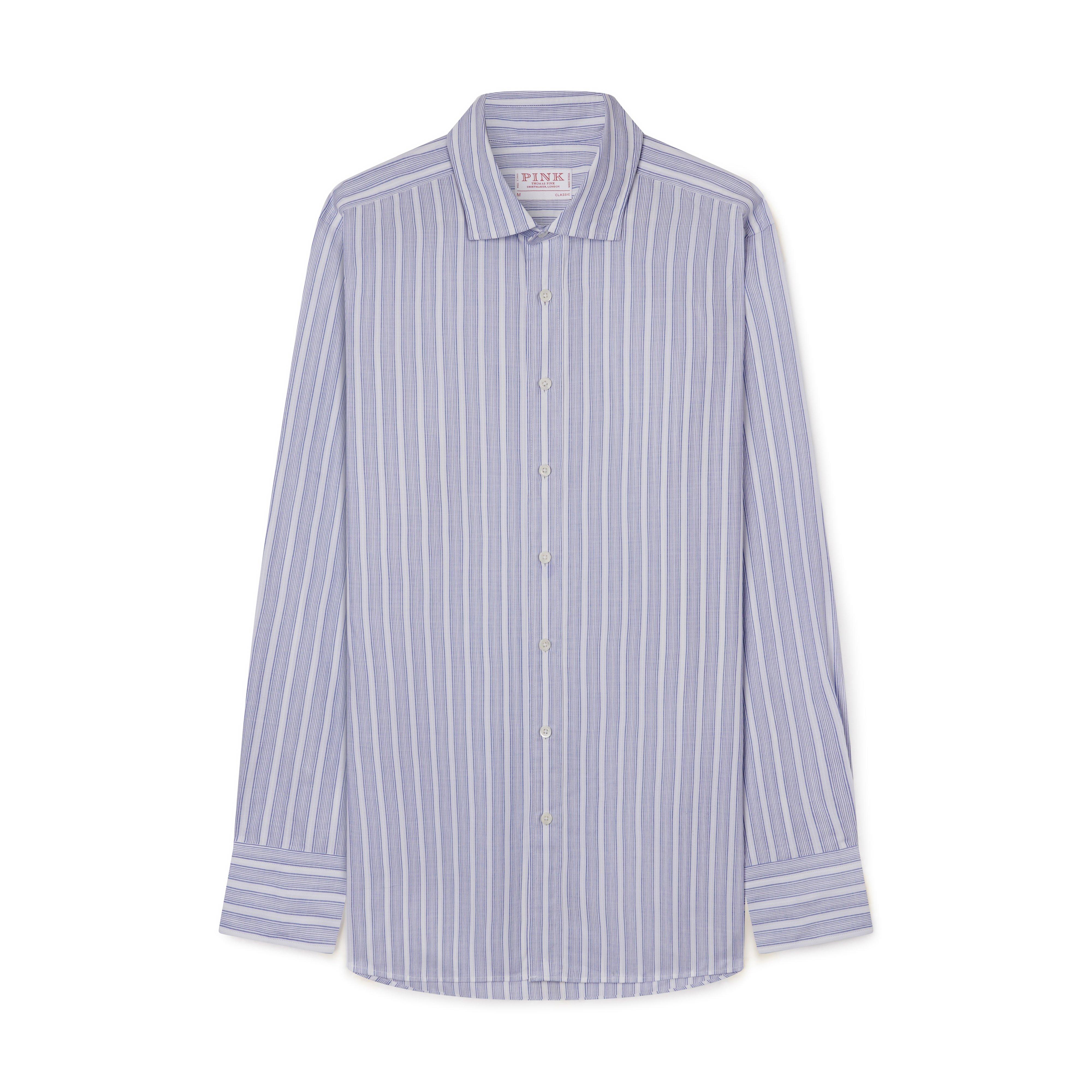 Thomas Pink Classic Fit Smart Casual Barre Stripe Shirt-MALFORD OF LONDON SAVILE ROW MENSWEAR OUTLET