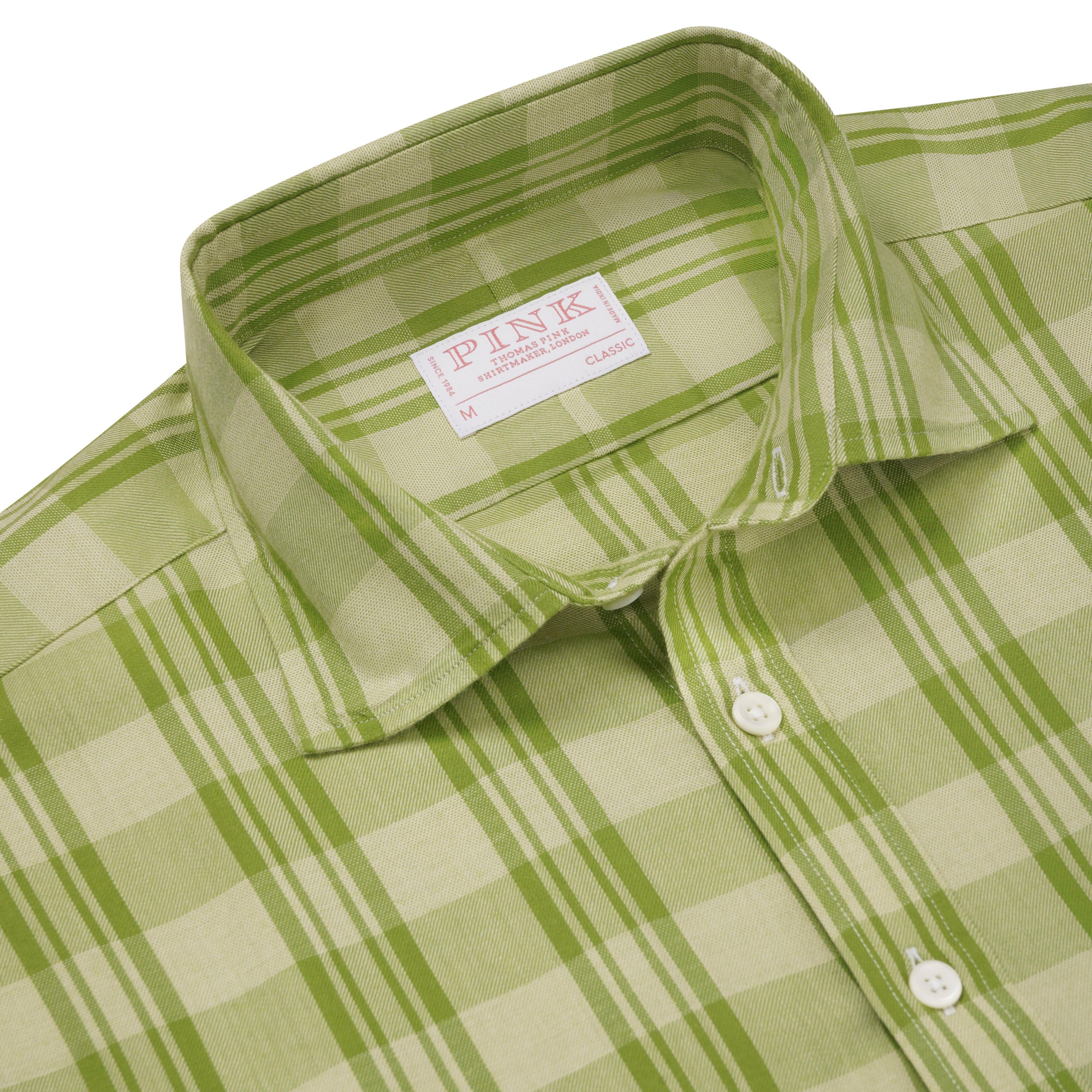 Thomas Pink Classic Fit Smart Casual Brushed Check Shirt-MALFORD OF LONDON SAVILE ROW MENSWEAR OUTLET