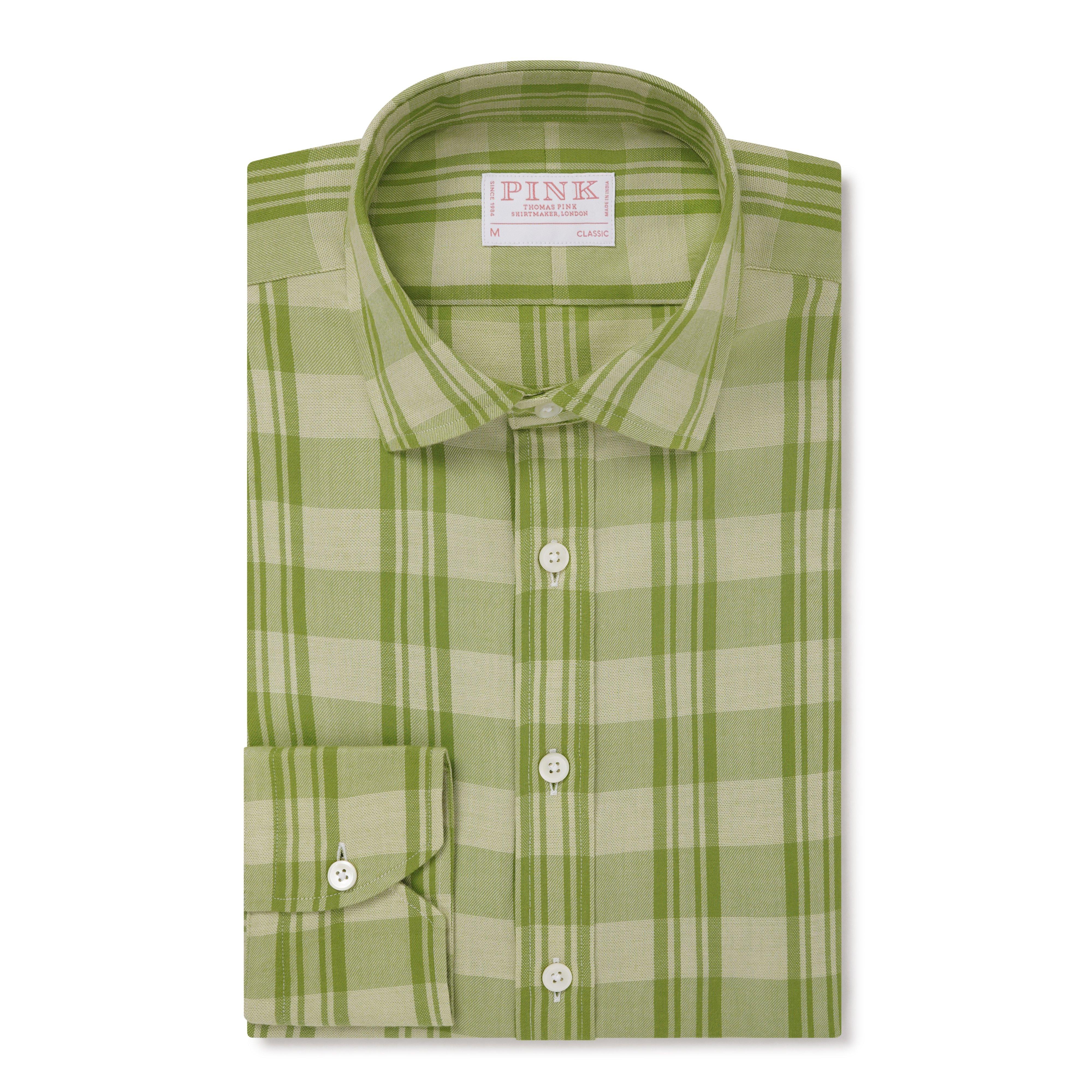 Thomas Pink Classic Fit Smart Casual Brushed Check Shirt-MALFORD OF LONDON SAVILE ROW MENSWEAR OUTLET