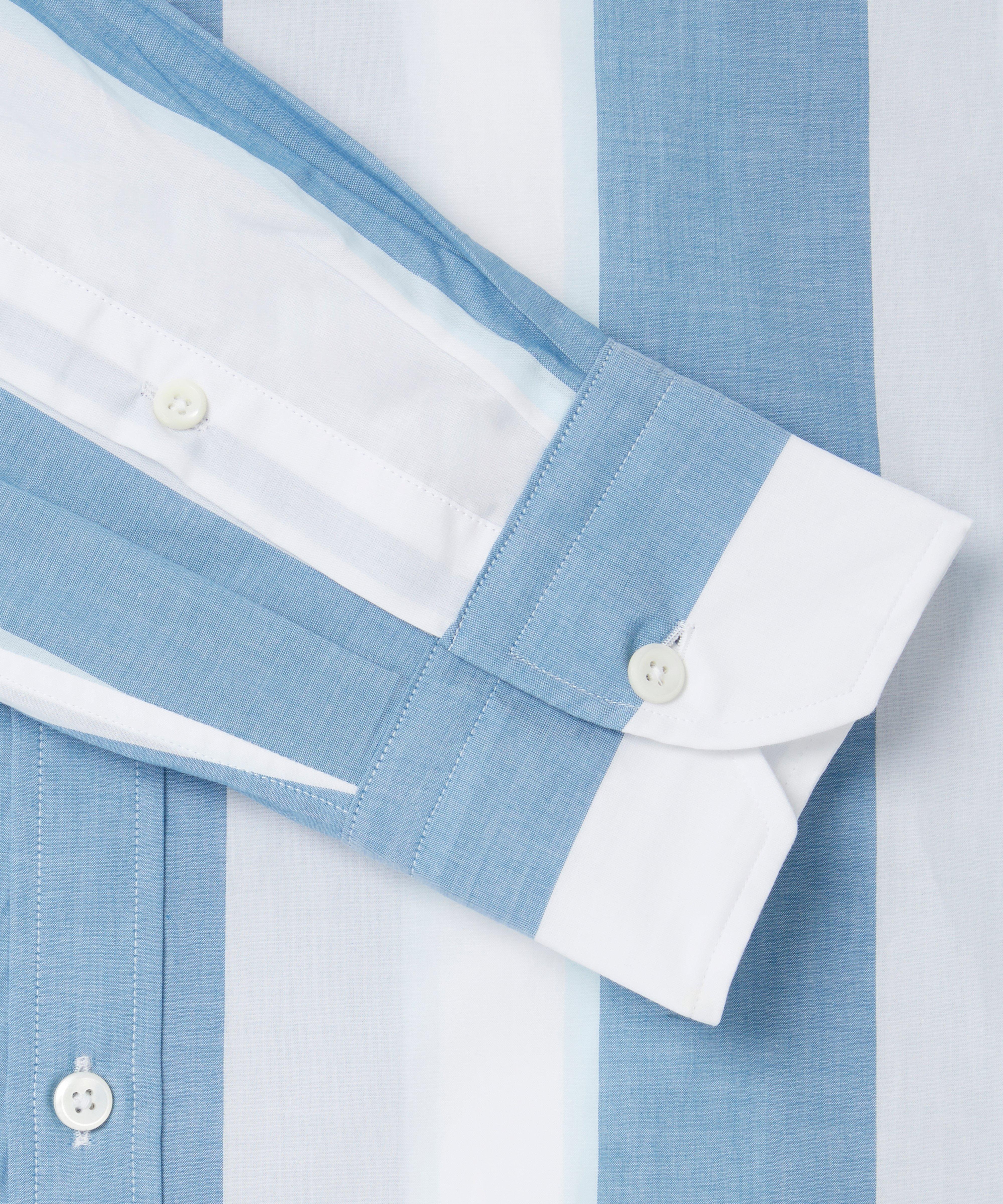 Thomas Pink Classic Fit Smart Casual Chambray Stripe Shirt-MALFORD OF LONDON SAVILE ROW MENSWEAR OUTLET