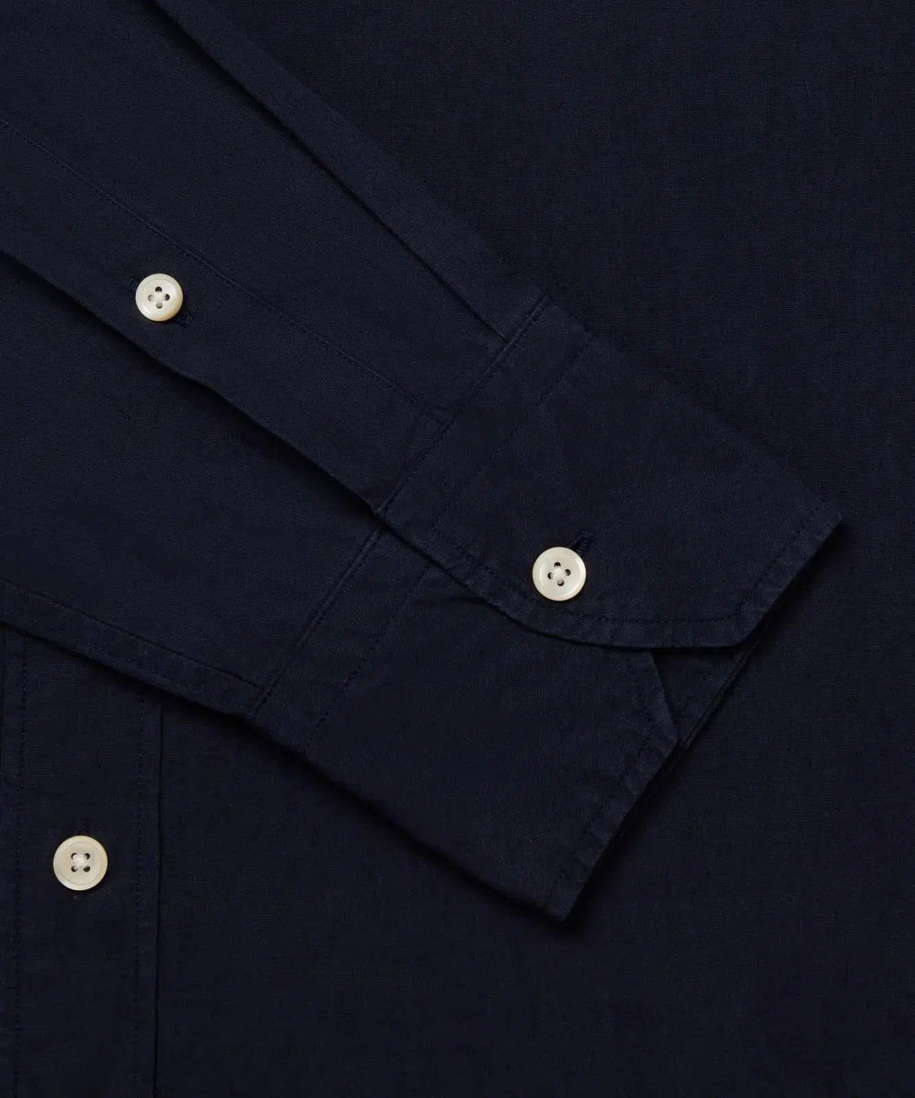 Thomas Pink Classic Fit Smart Casual Cotton Linen Dyed Shirt Navy-MALFORD OF LONDON SAVILE ROW MENSWEAR OUTLET