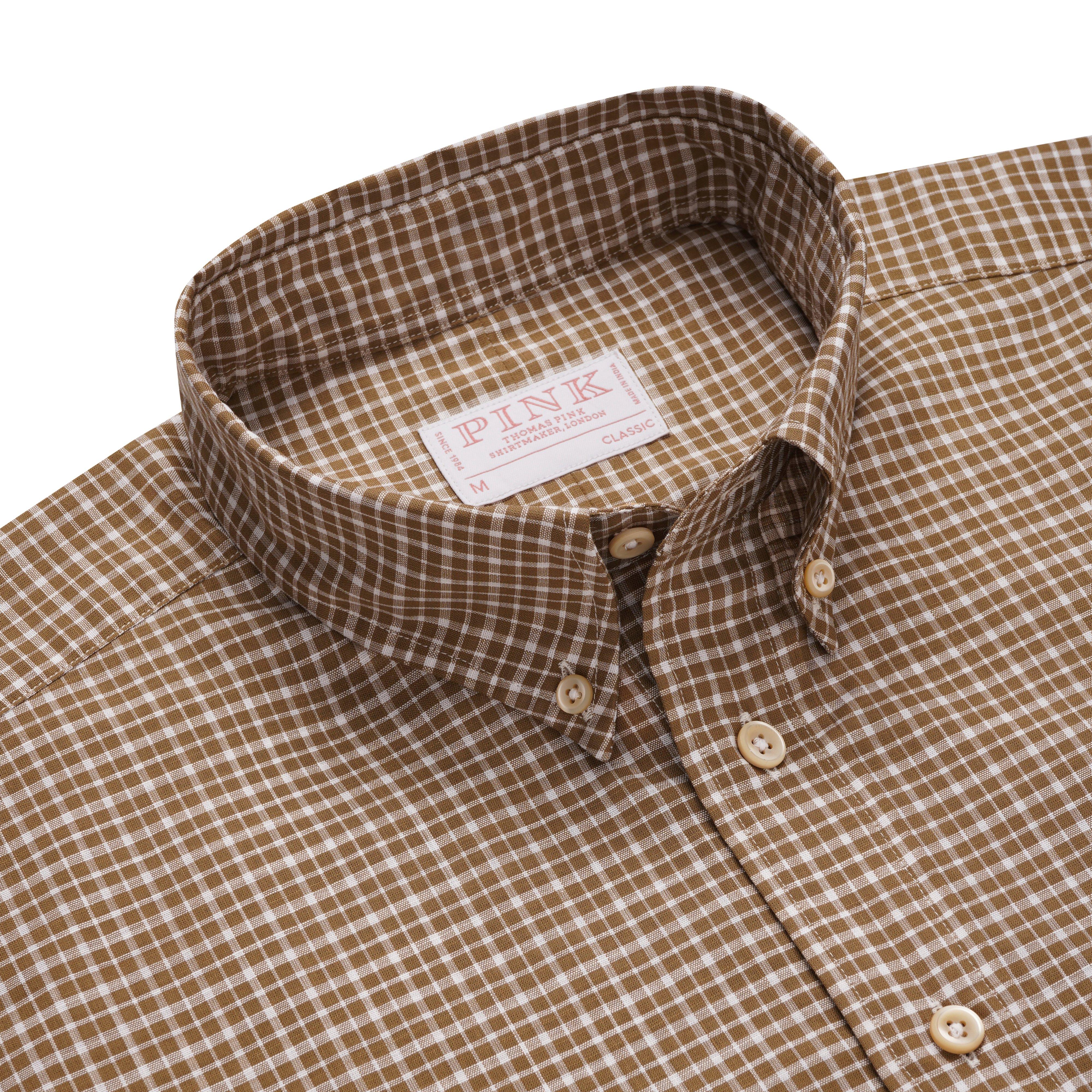 Thomas Pink Classic Fit Smart Casual Light Cotton Check Shirt-MALFORD OF LONDON SAVILE ROW MENSWEAR OUTLET