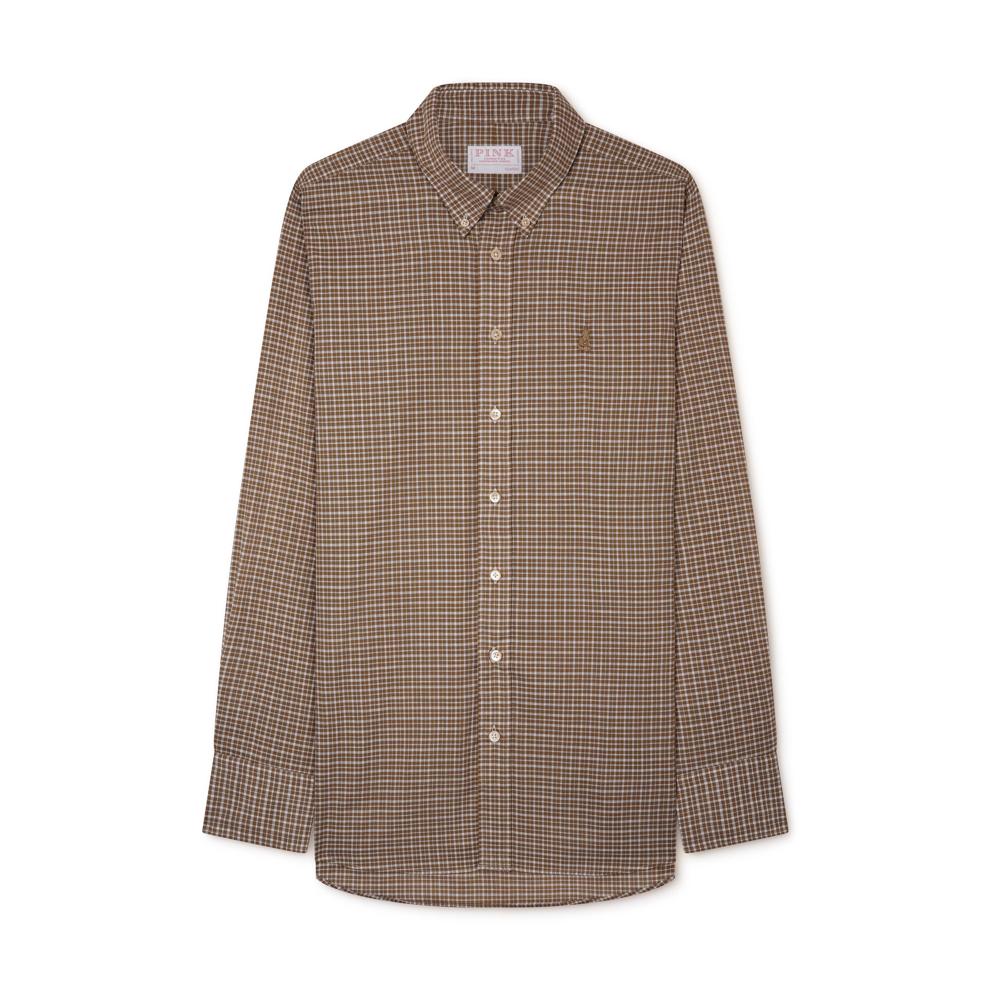 Thomas Pink Classic Fit Smart Casual Light Cotton Check Shirt-MALFORD OF LONDON SAVILE ROW MENSWEAR OUTLET