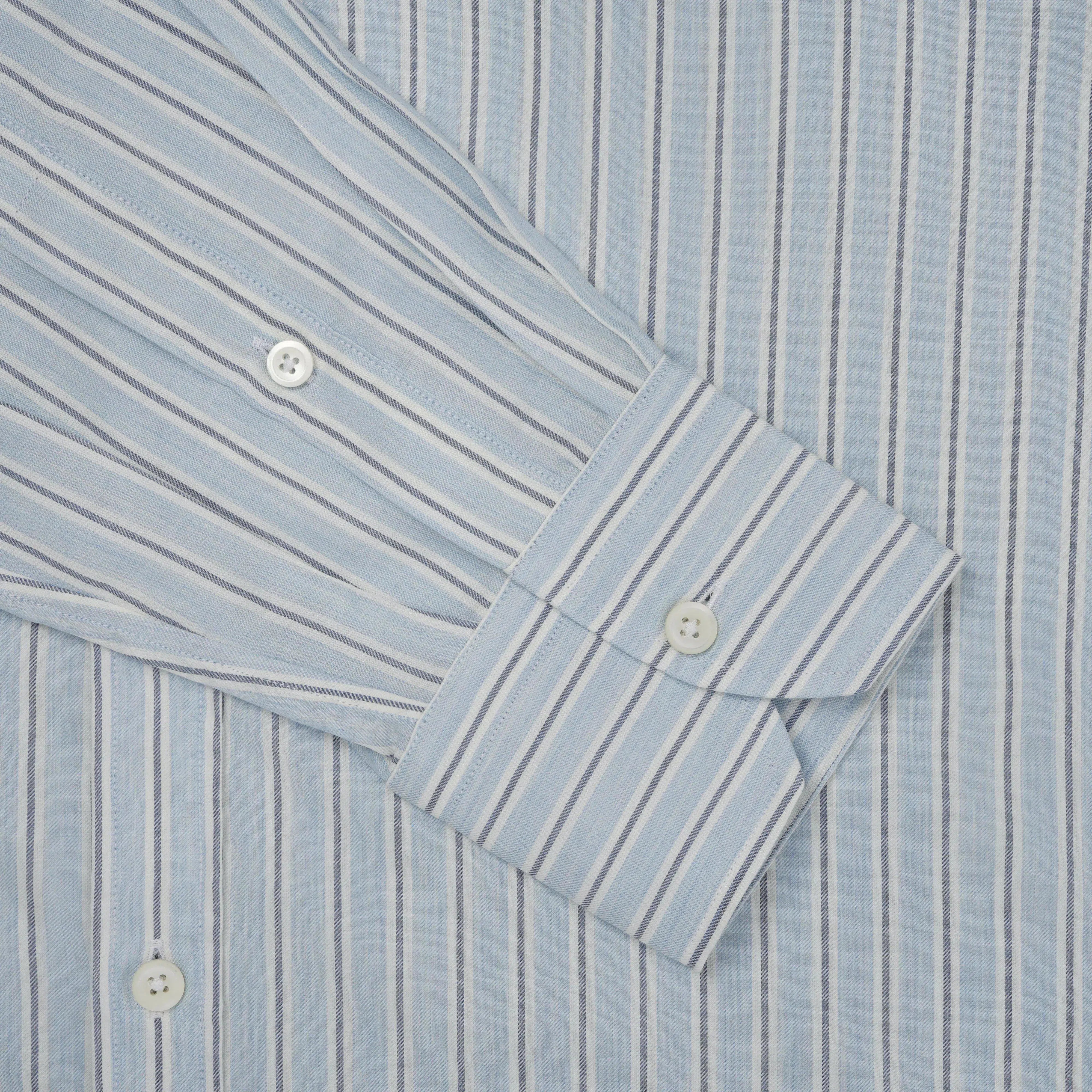 Thomas Pink Classic Fit Smart Casual Melange Stripe Shirt-MALFORD OF LONDON SAVILE ROW MENSWEAR OUTLET