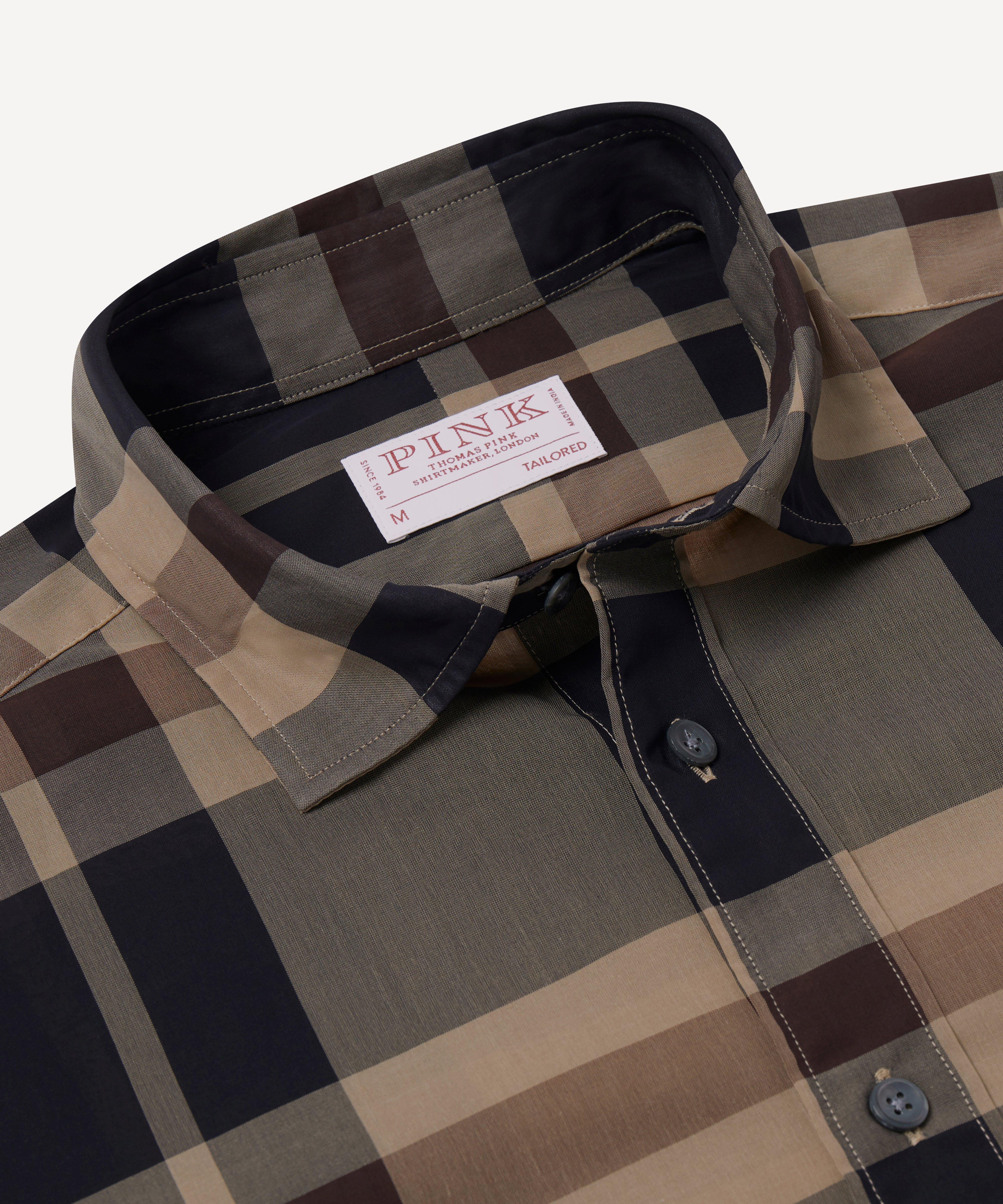 Thomas Pink Classic Fit Smart Casual Voile Madras Check Shirt-MALFORD OF LONDON SAVILE ROW MENSWEAR OUTLET