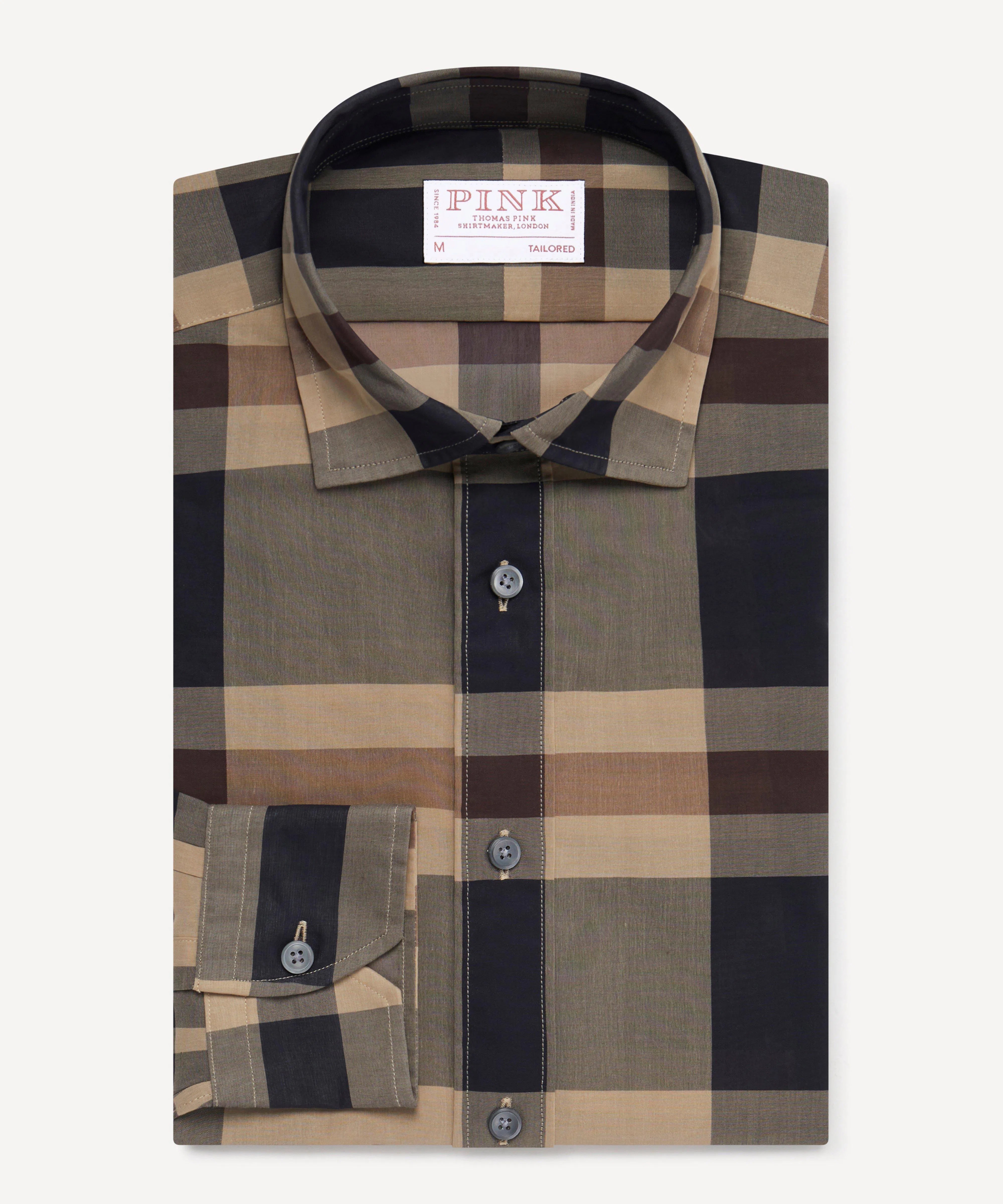 Thomas Pink Classic Fit Smart Casual Voile Madras Check Shirt-MALFORD OF LONDON SAVILE ROW MENSWEAR OUTLET