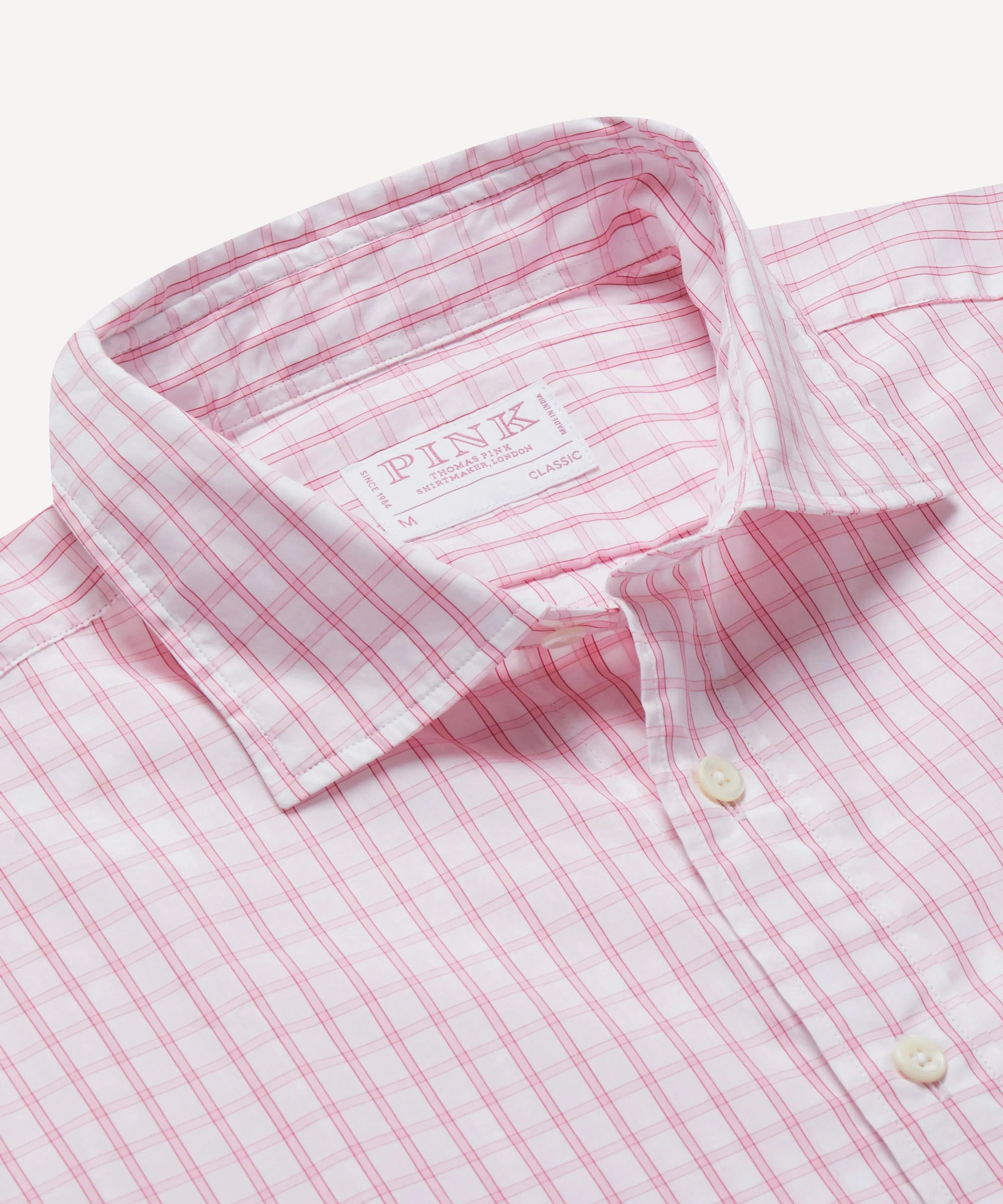 Thomas Pink Classic Fit Smart Casual Windowpane Check Shirt-MALFORD OF LONDON SAVILE ROW MENSWEAR OUTLET