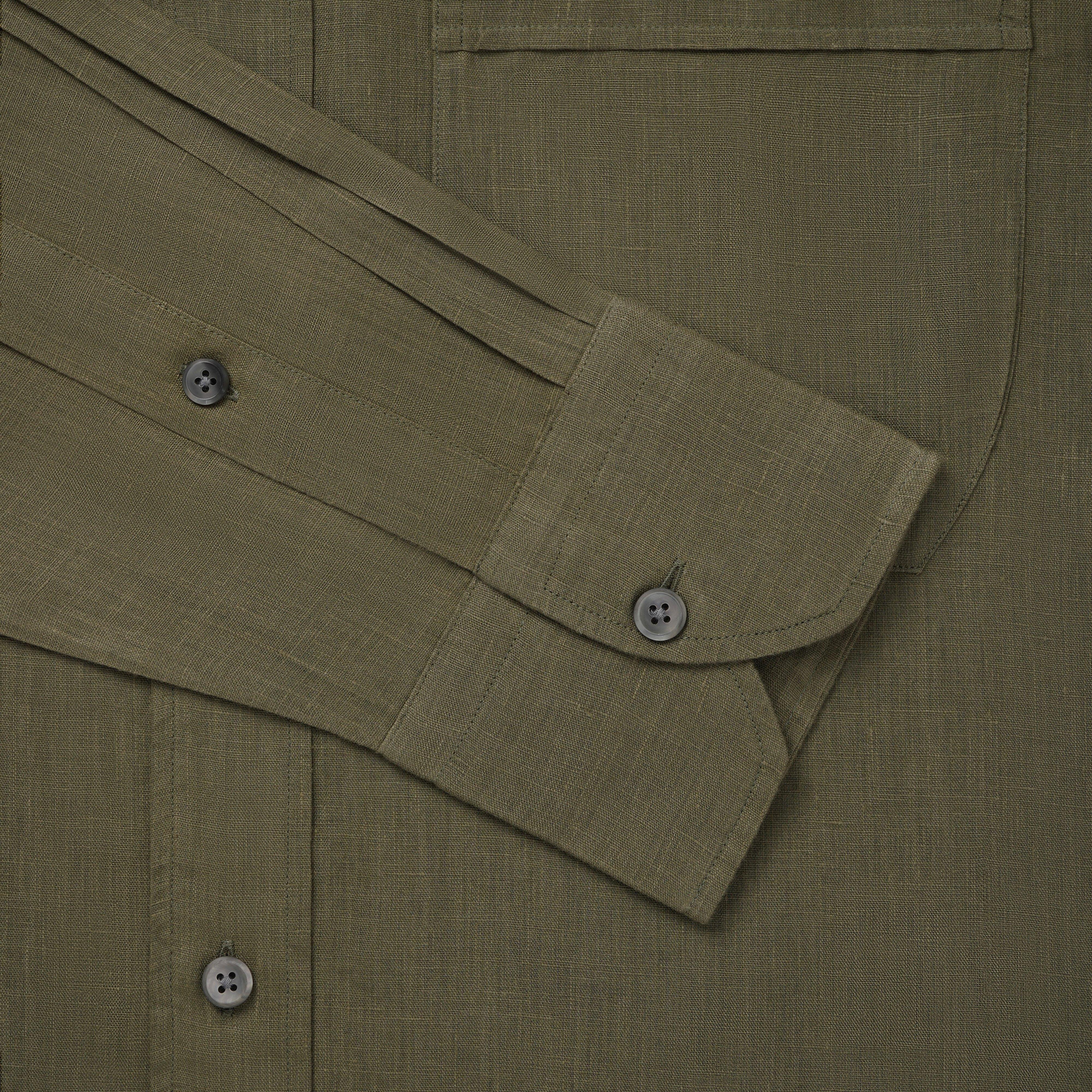 Thomas Pink Classic Fit Smart Casual Winter Linen Slub Shirt-MALFORD OF LONDON SAVILE ROW MENSWEAR OUTLET