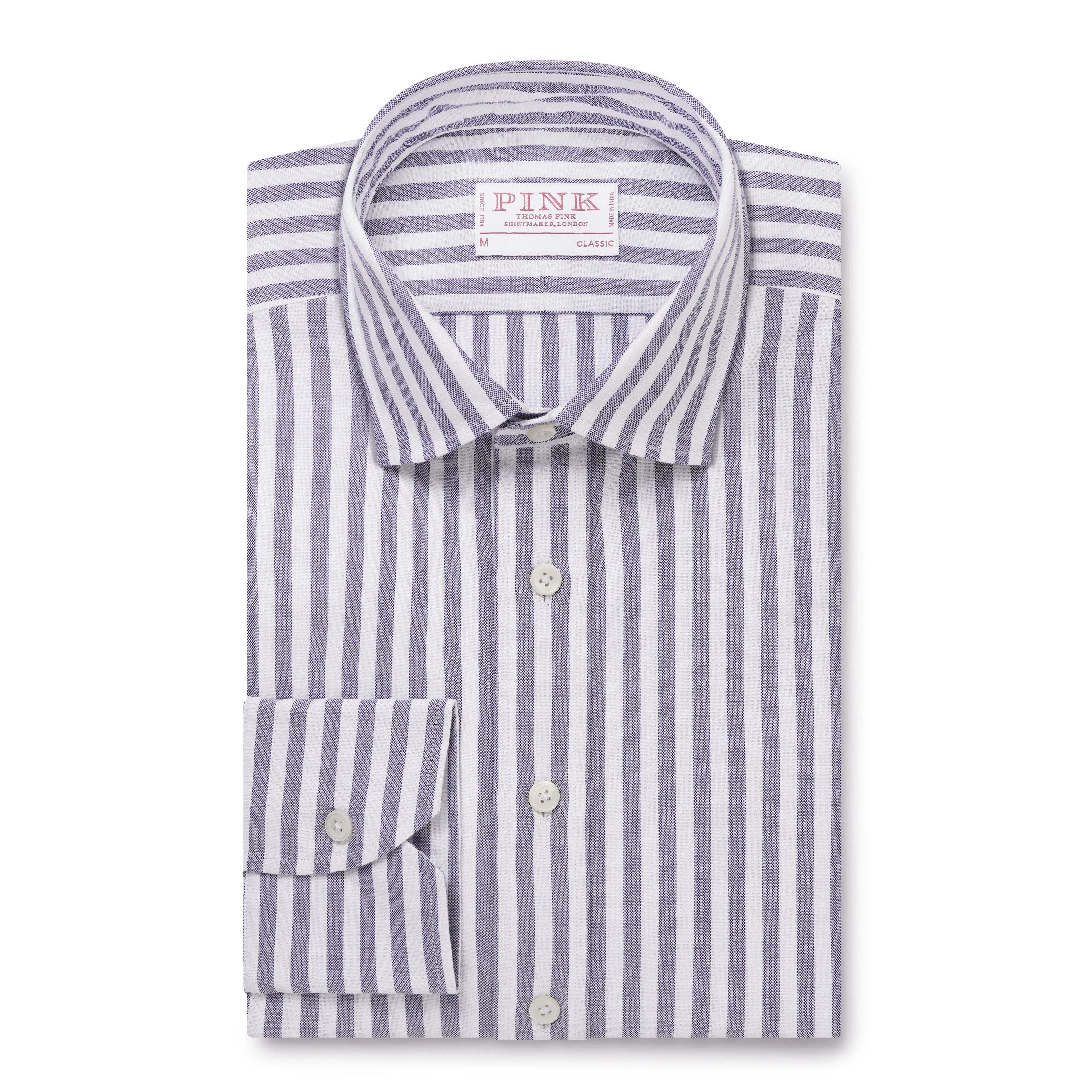 Thomas Pink Classic Fit Smart Casual Woven Stripe Shirt-MALFORD OF LONDON SAVILE ROW MENSWEAR OUTLET