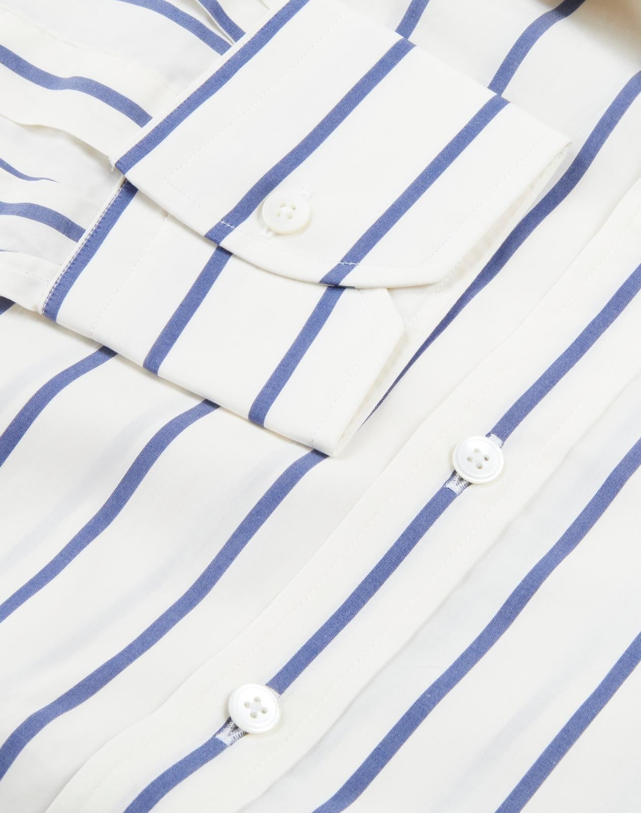 Thomas Pink Classic Fit Stripe Formal Shirt White/Blue-MALFORD OF LONDON SAVILE ROW MENSWEAR OUTLET