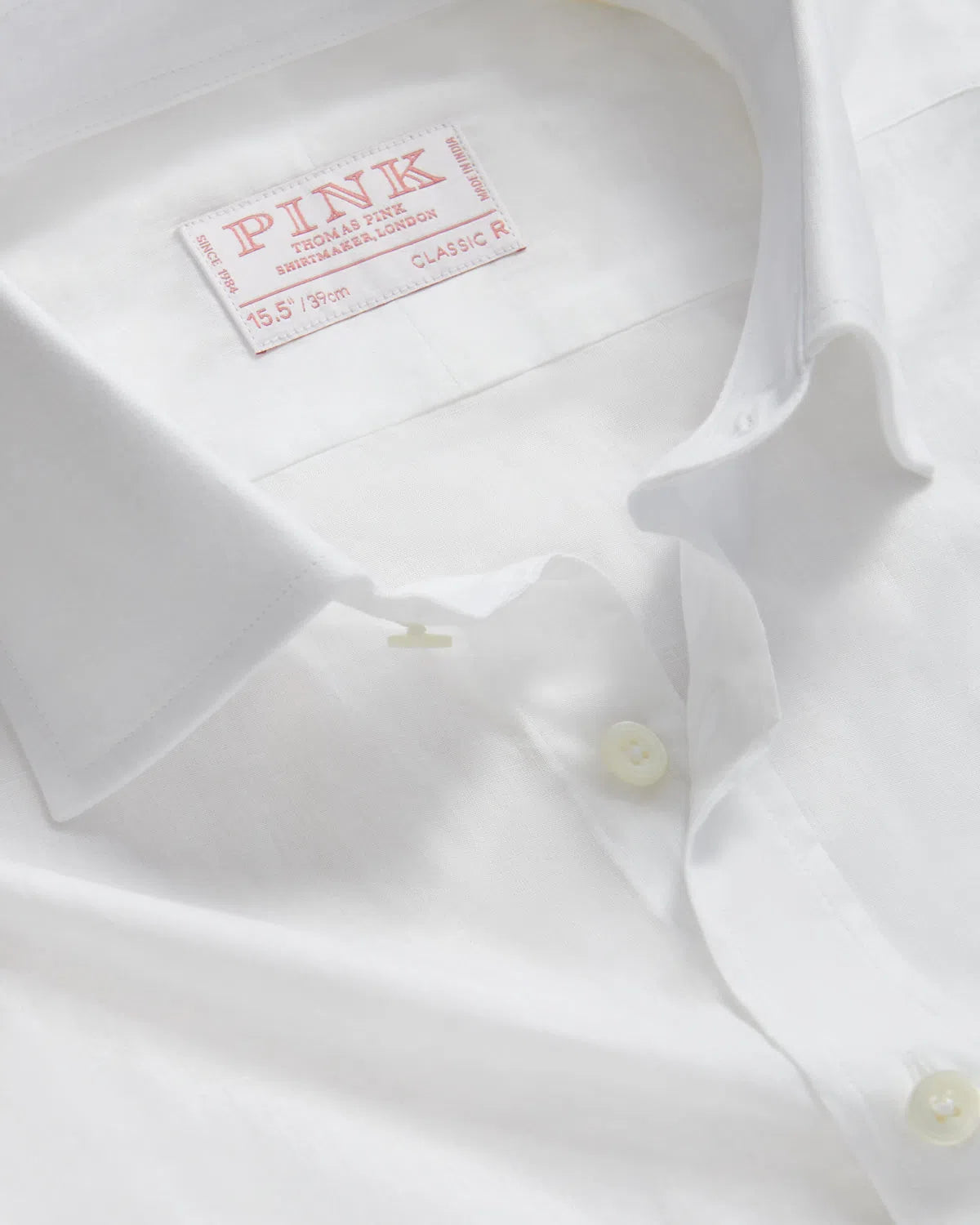 Thomas Pink Classic Muslin Cotton Shirt White-MALFORD OF LONDON SAVILE ROW MENSWEAR OUTLET