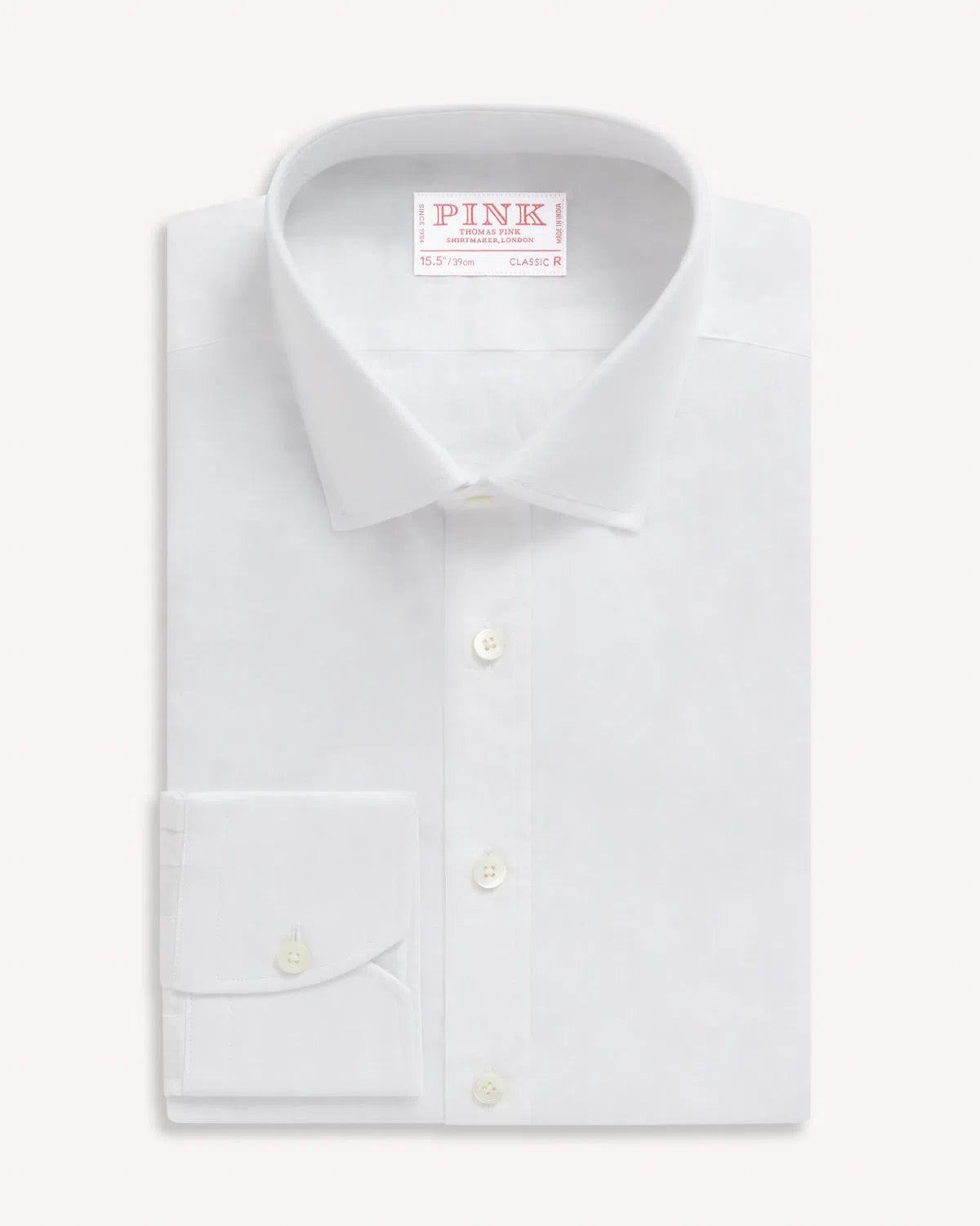 Thomas Pink Classic Muslin Cotton Shirt White-MALFORD OF LONDON SAVILE ROW MENSWEAR OUTLET