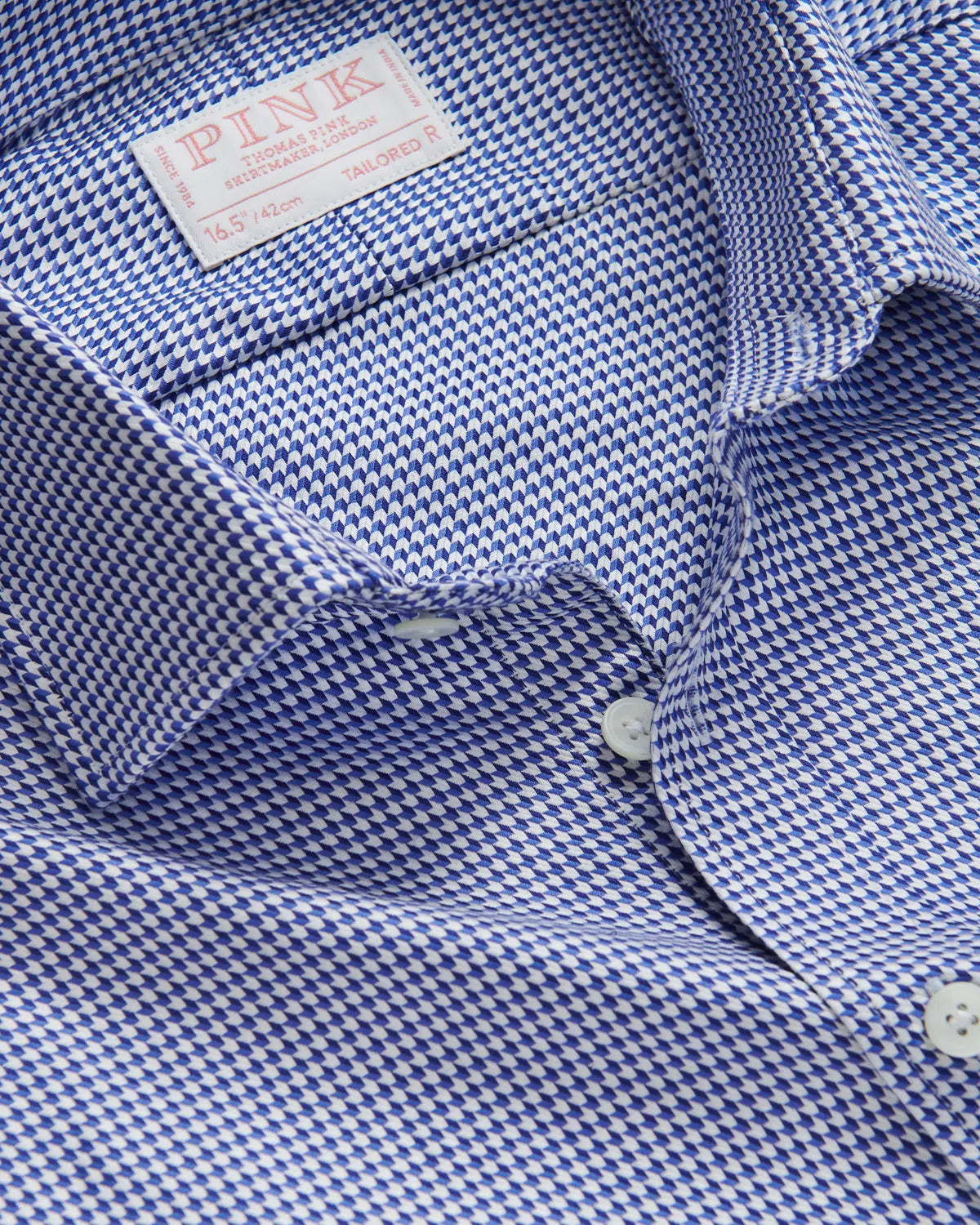 Thomas Pink Geometric Patten Tailored Fit Shirt-MALFORD OF LONDON SAVILE ROW MENSWEAR OUTLET