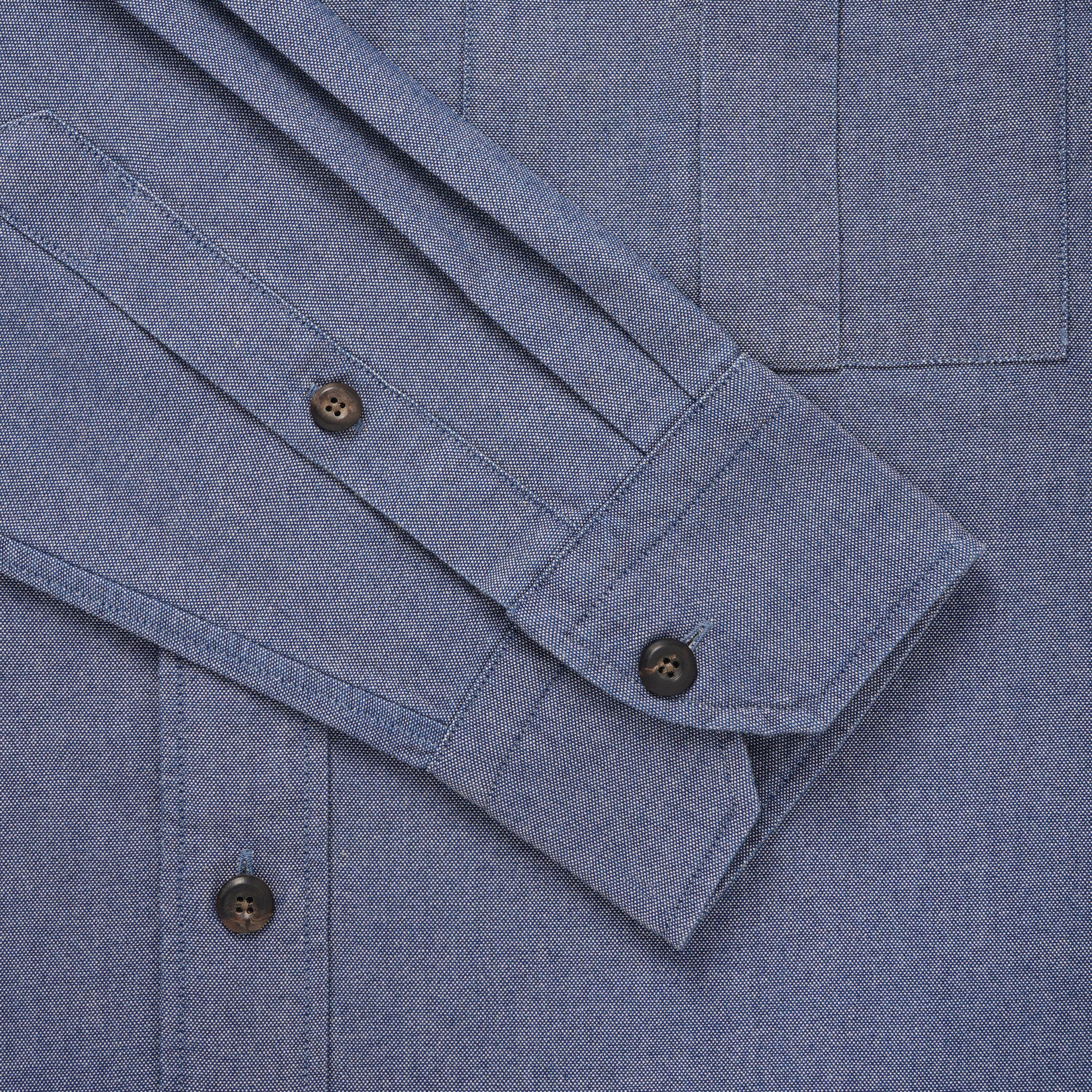 Thomas Pink Loose Fit Oxford Indigo Utility Shirt-MALFORD OF LONDON SAVILE ROW MENSWEAR OUTLET