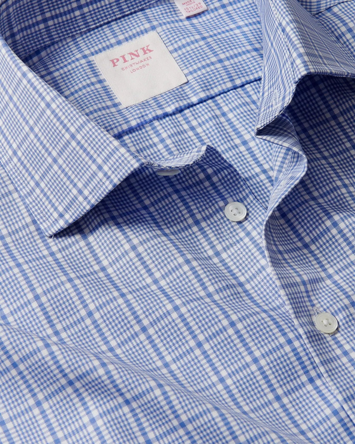 Thomas Pink POW Royal Twill Shirt Blue White-MALFORD OF LONDON SAVILE ROW MENSWEAR OUTLET