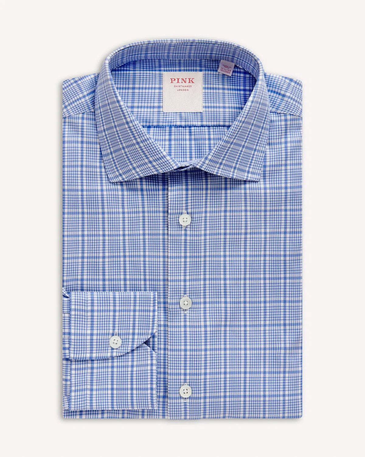 Thomas Pink POW Royal Twill Shirt Blue White-MALFORD OF LONDON SAVILE ROW MENSWEAR OUTLET