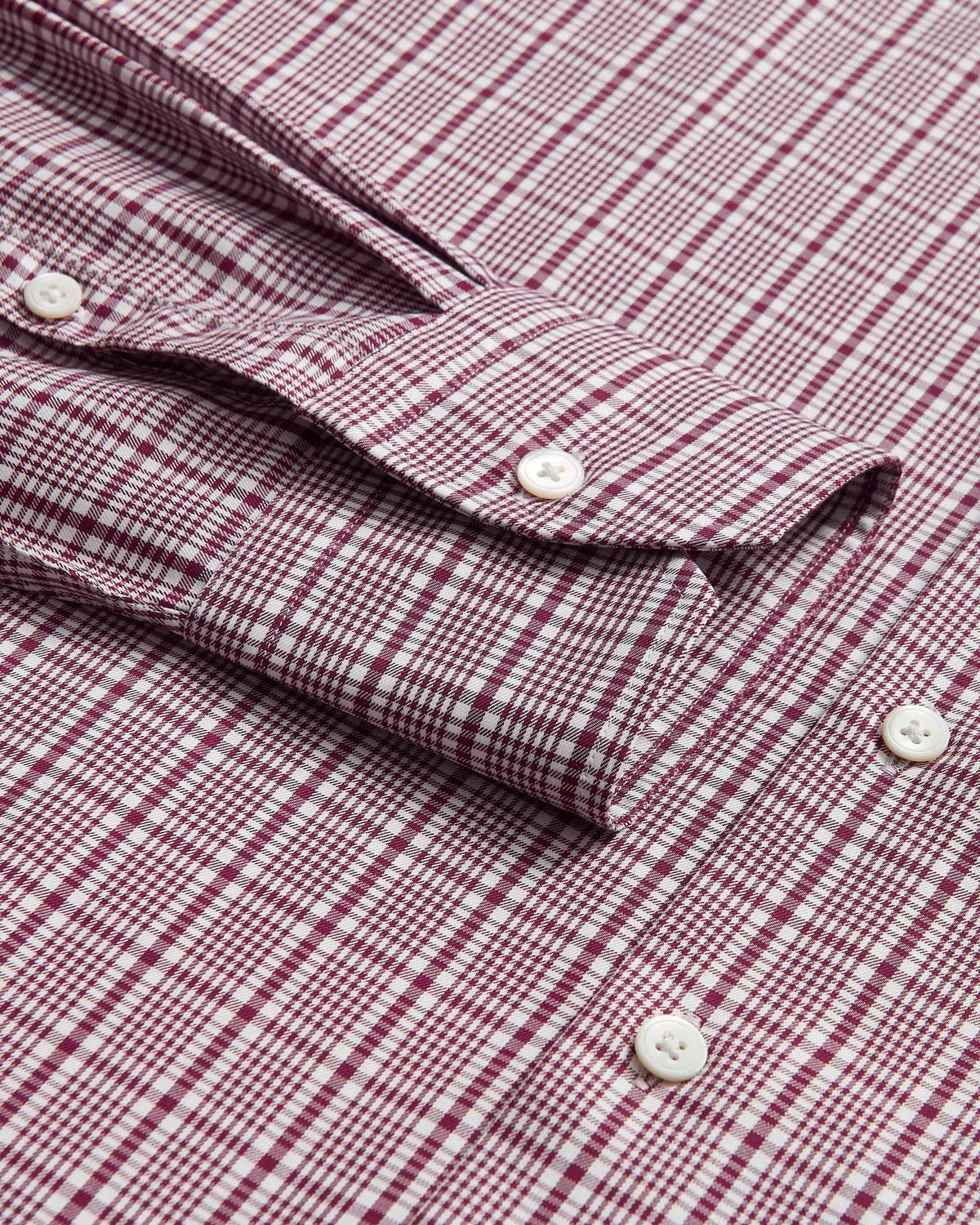 Thomas Pink POW Royal Twill Shirt Burgundy White-MALFORD OF LONDON SAVILE ROW MENSWEAR OUTLET