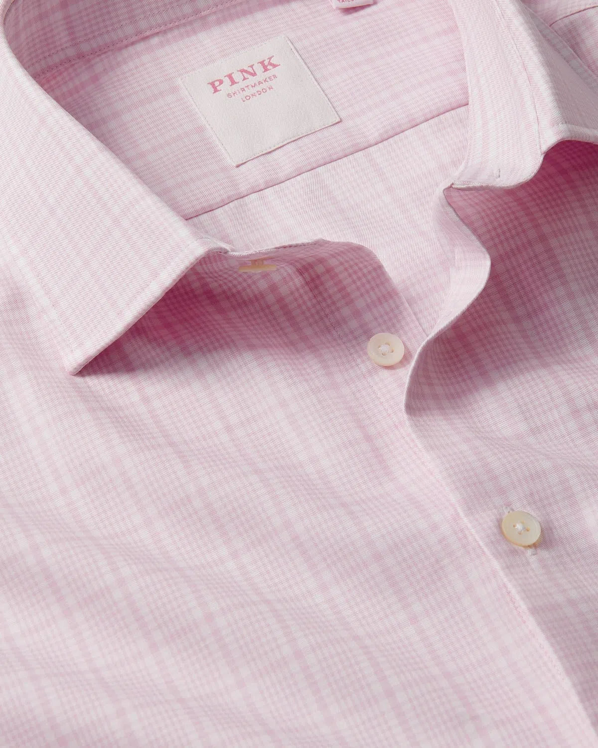 Thomas Pink POW Royal Twill Shirt Pink White-MALFORD OF LONDON SAVILE ROW MENSWEAR OUTLET