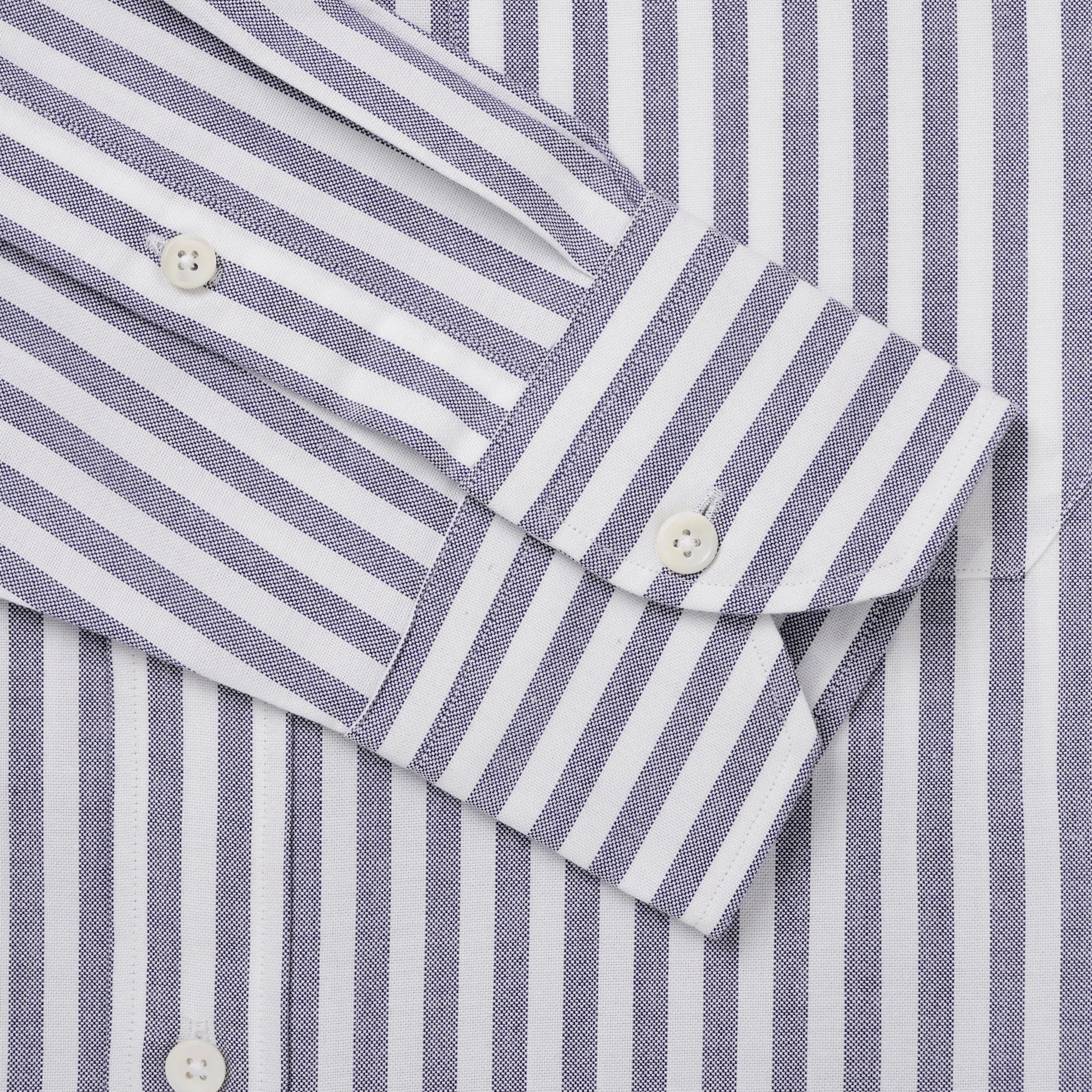 Thomas Pink Shirt Classic Fit Stripe Blue Cotton-MALFORD OF LONDON SAVILE ROW MENSWEAR OUTLET