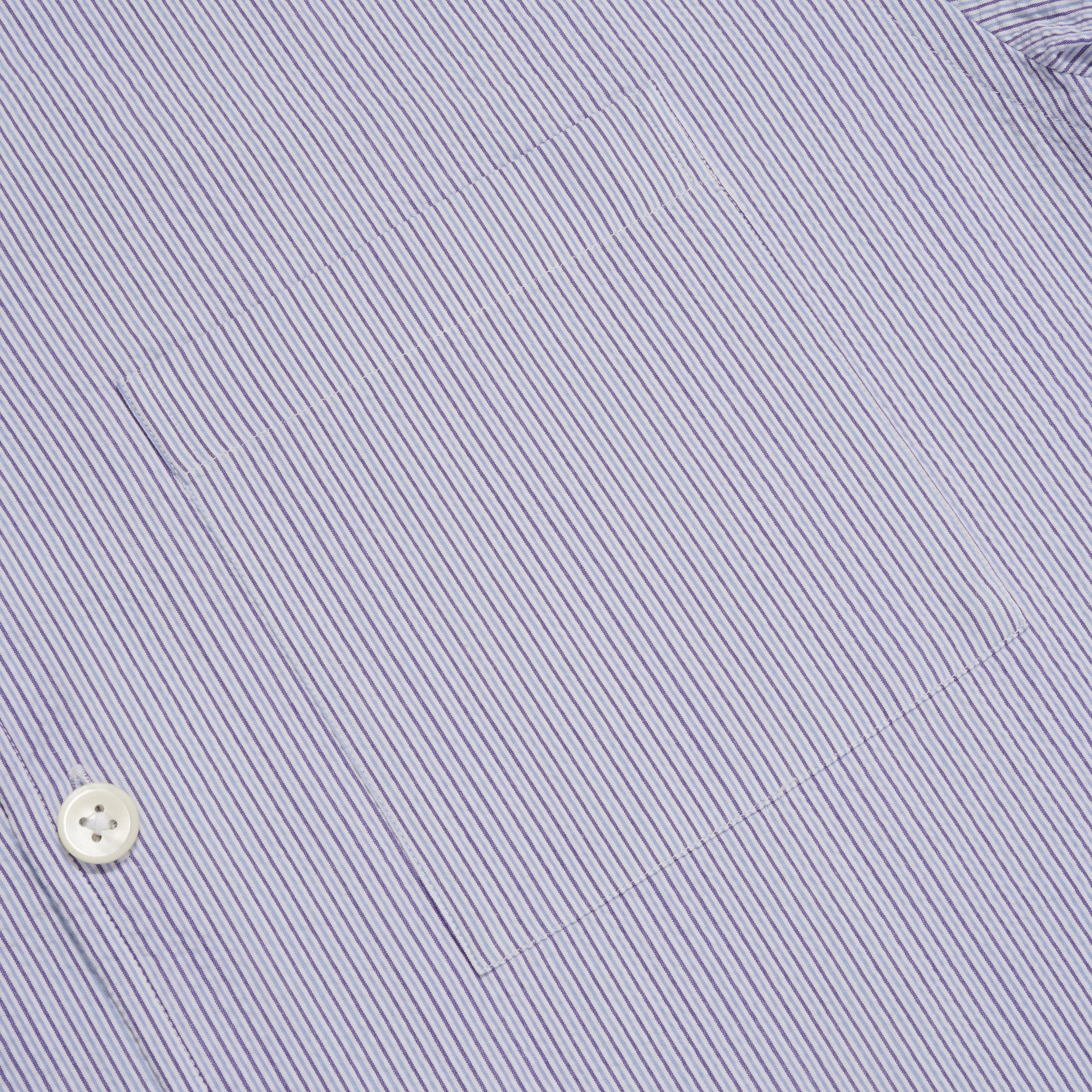 Thomas Pink Shirt Resort Fit Stripe Blue Cotton-MALFORD OF LONDON SAVILE ROW MENSWEAR OUTLET