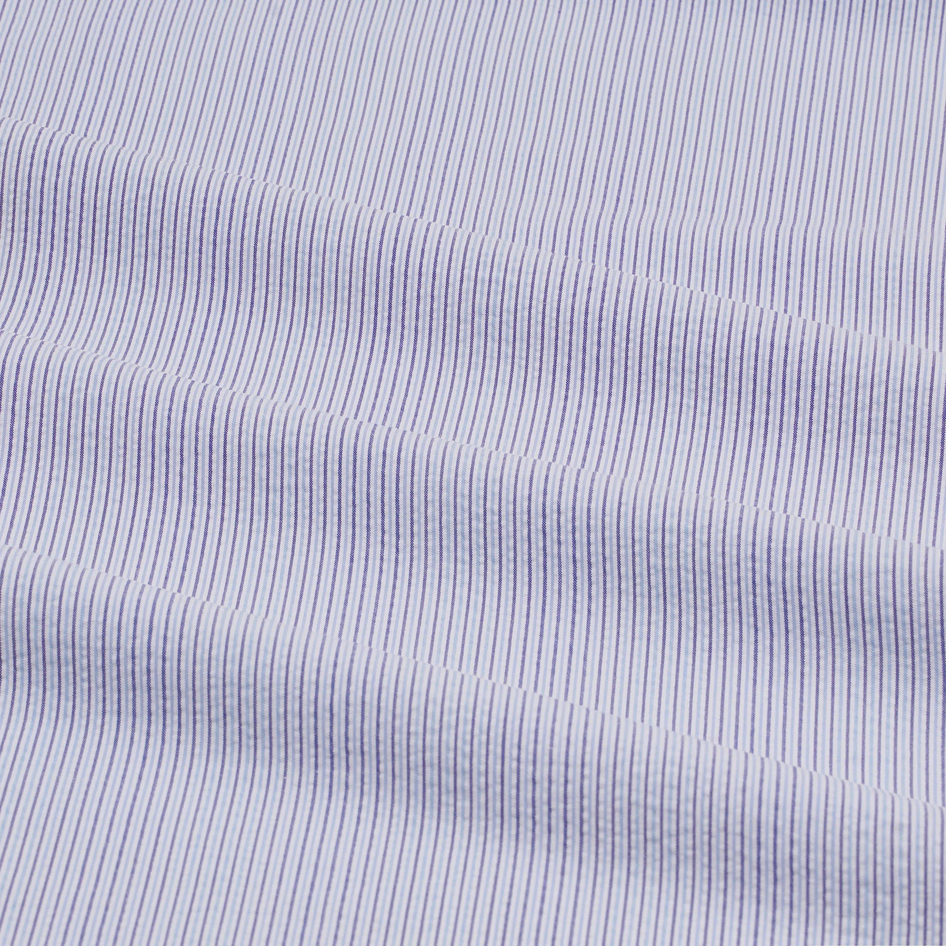 Thomas Pink Shirt Resort Fit Stripe Blue Cotton-MALFORD OF LONDON SAVILE ROW MENSWEAR OUTLET