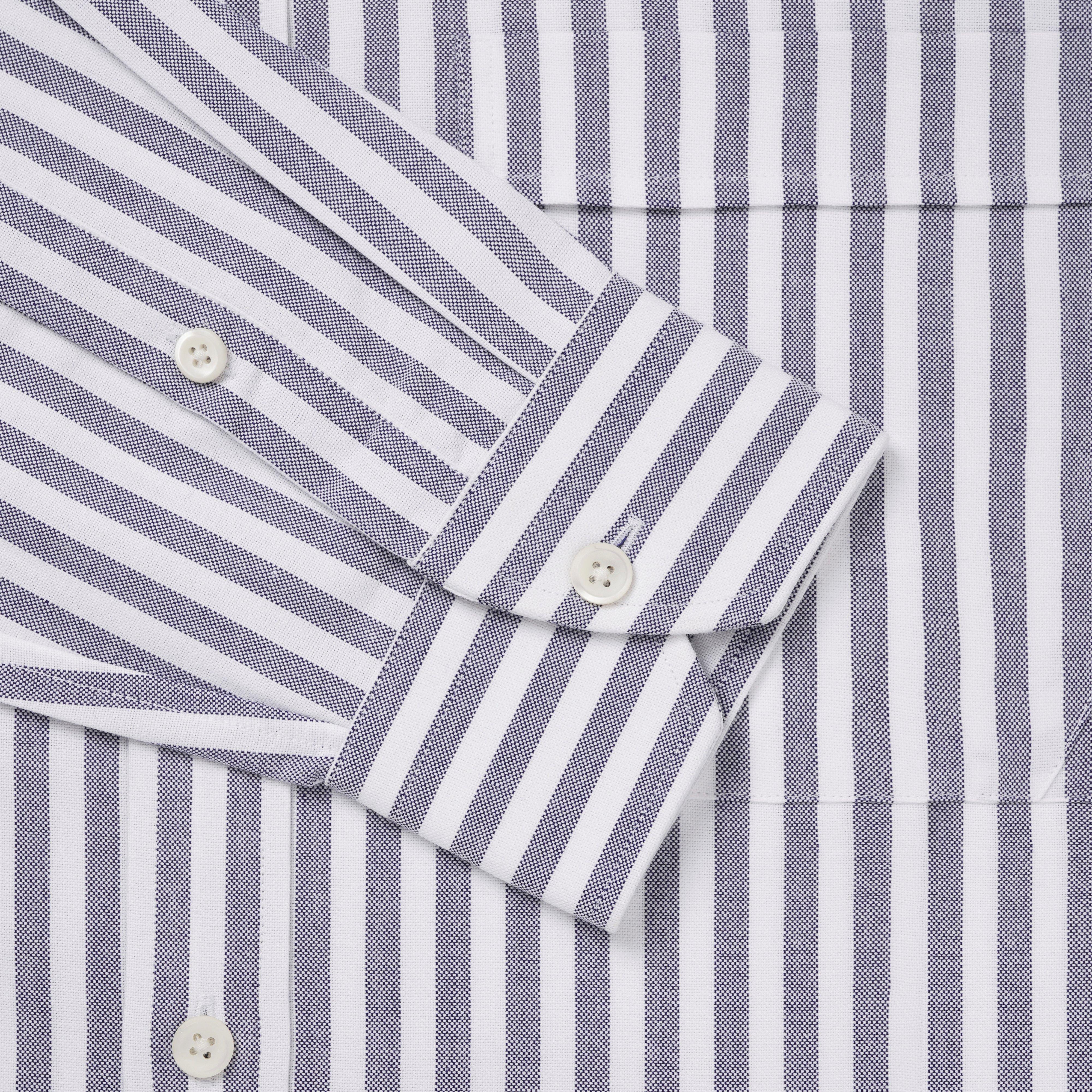 Thomas Pink Shirt Slim Fit Stripe Blue Cotton-MALFORD OF LONDON SAVILE ROW MENSWEAR OUTLET