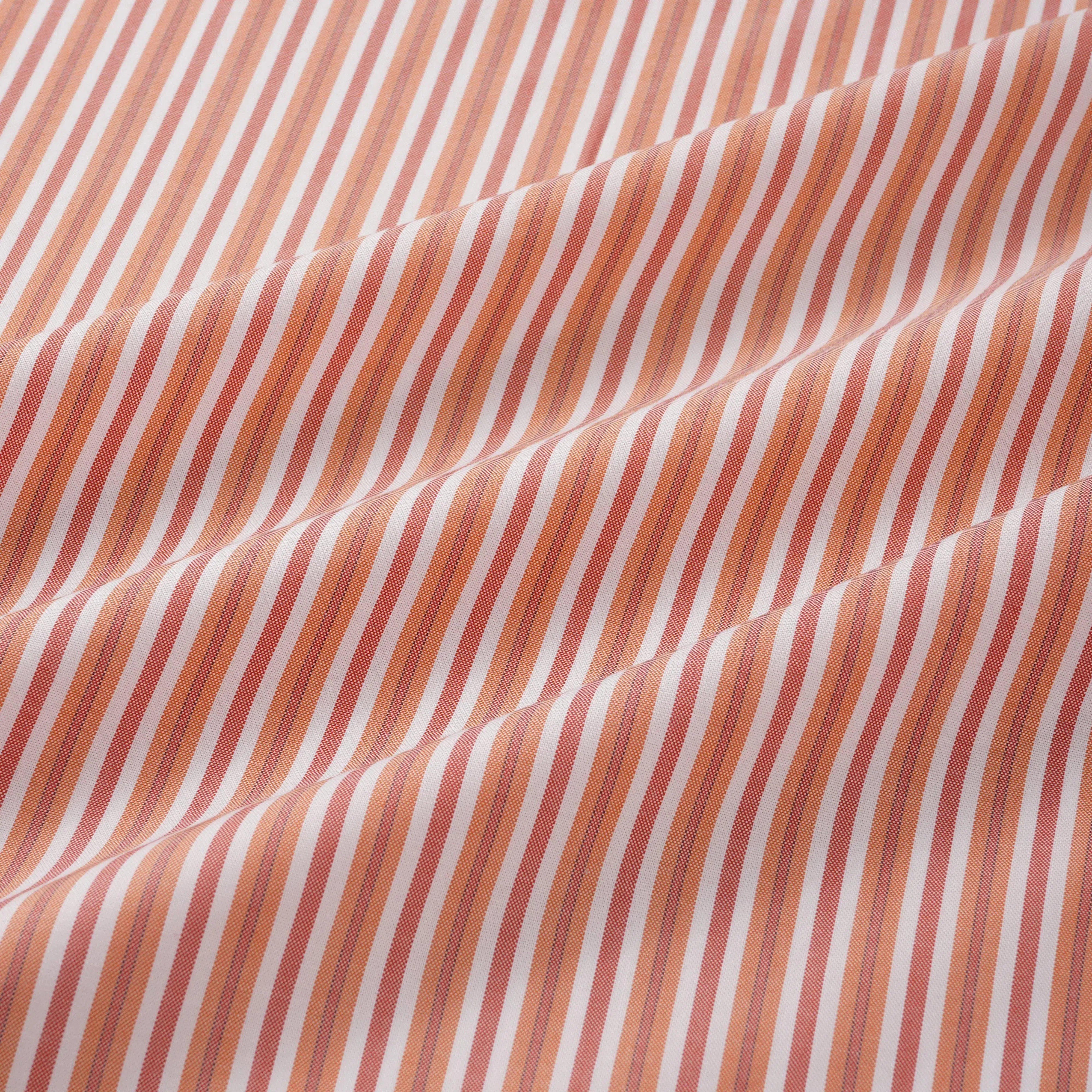 Thomas Pink Shirt Slim Fit Stripe Orange Formal Cotton-MALFORD OF LONDON SAVILE ROW MENSWEAR OUTLET