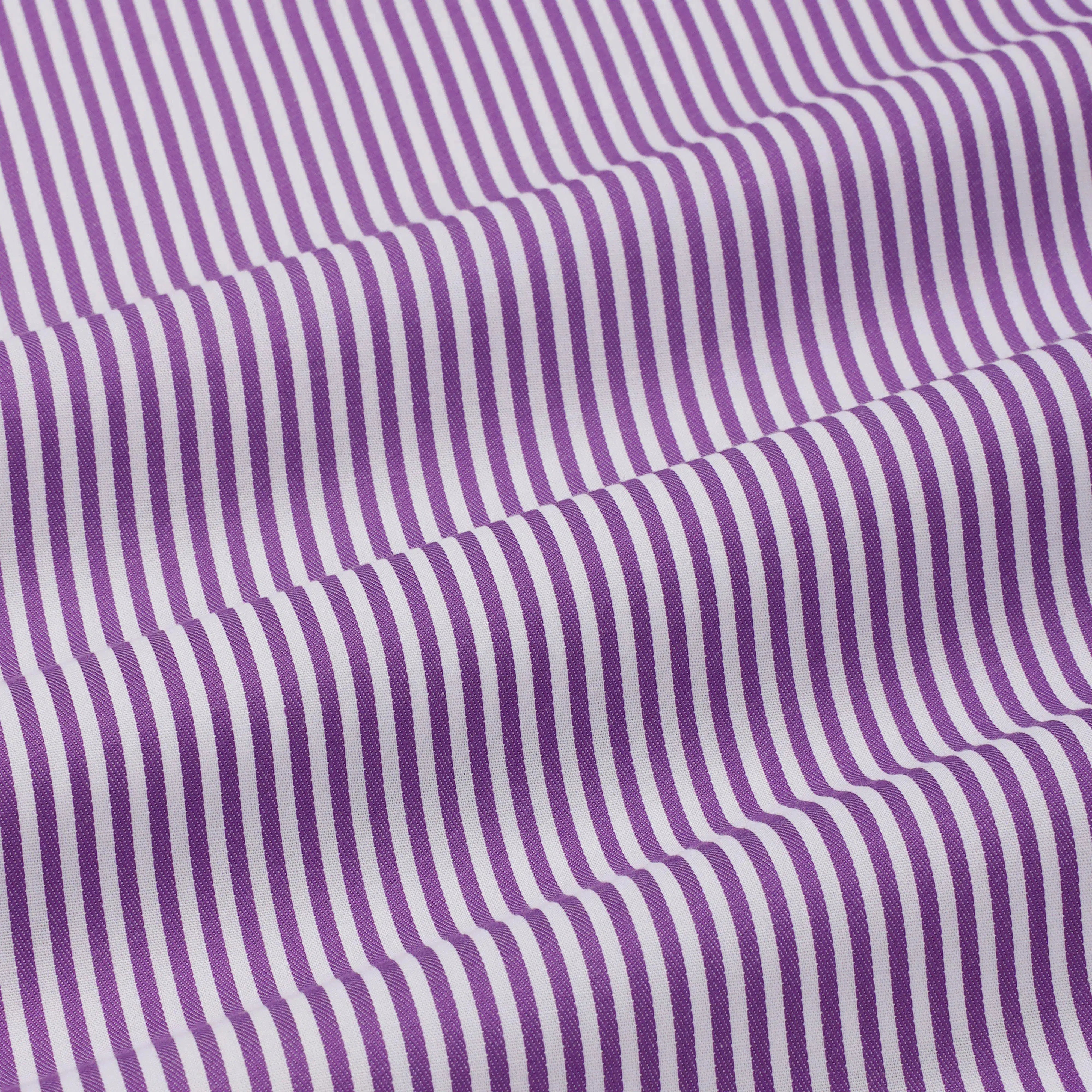 Thomas Pink Shirt Slim Fit Stripe Purple Formal Cotton-MALFORD OF LONDON SAVILE ROW MENSWEAR OUTLET