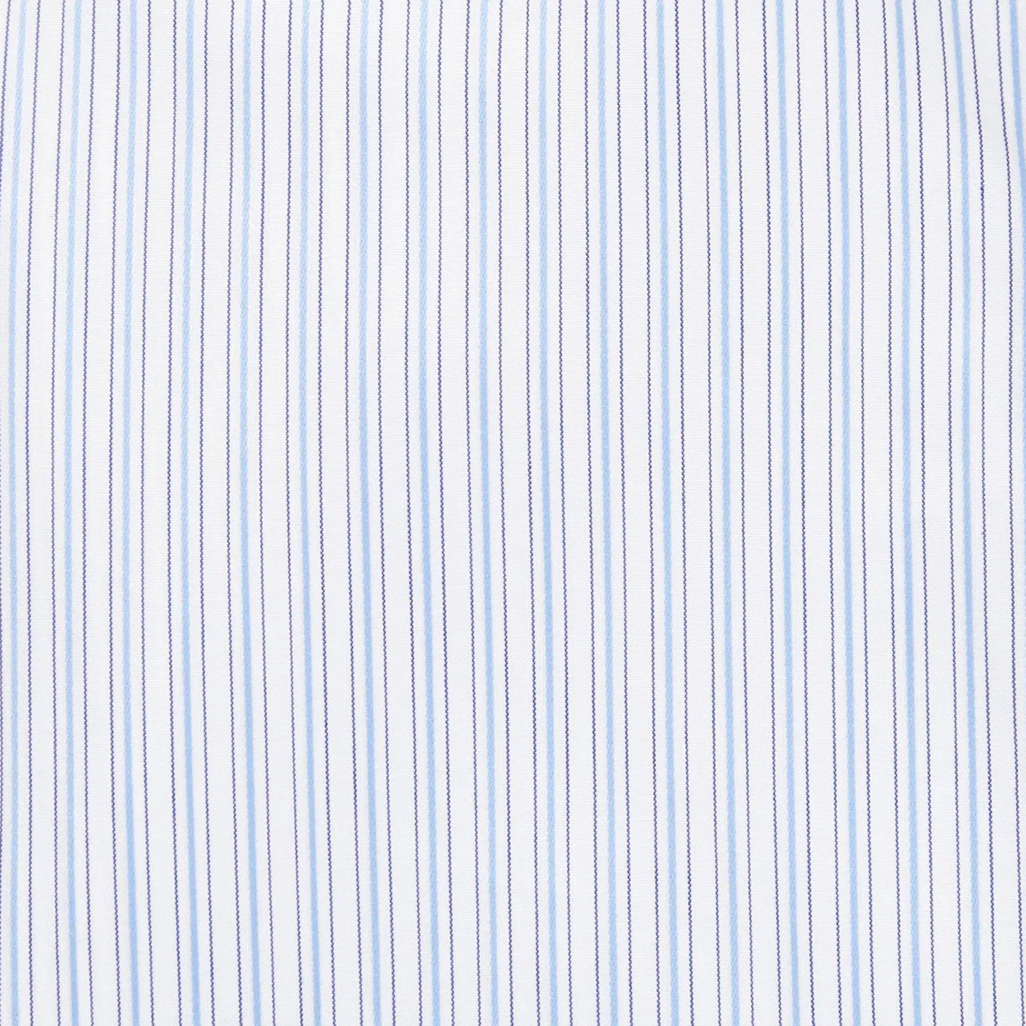 Thomas Pink Shirt Tailored Fit Poplin Stripe Blue Formal Cotton-MALFORD OF LONDON SAVILE ROW MENSWEAR OUTLET