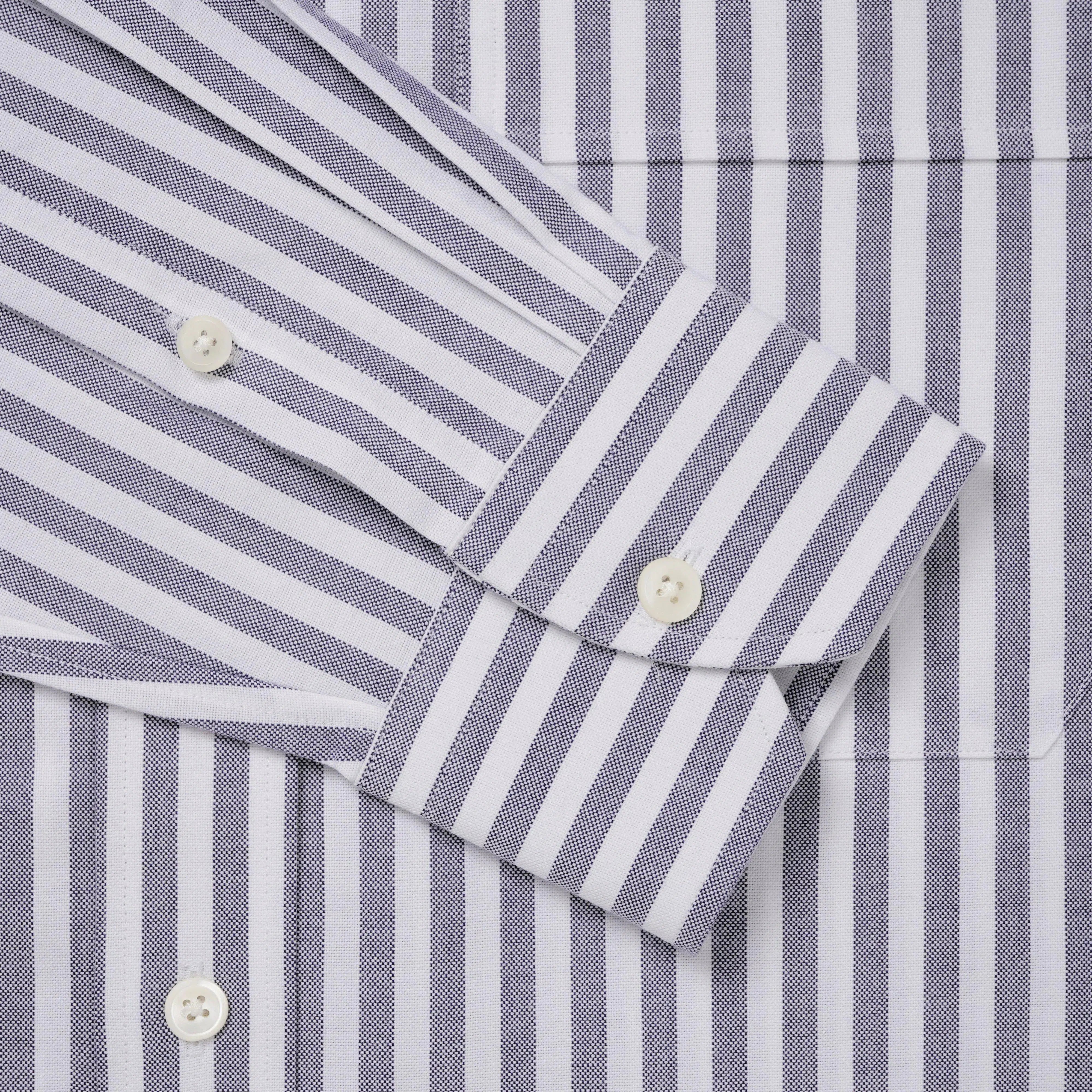 Thomas Pink Shirt Tailored Fit Stripe Blue Cotton-MALFORD OF LONDON SAVILE ROW MENSWEAR OUTLET