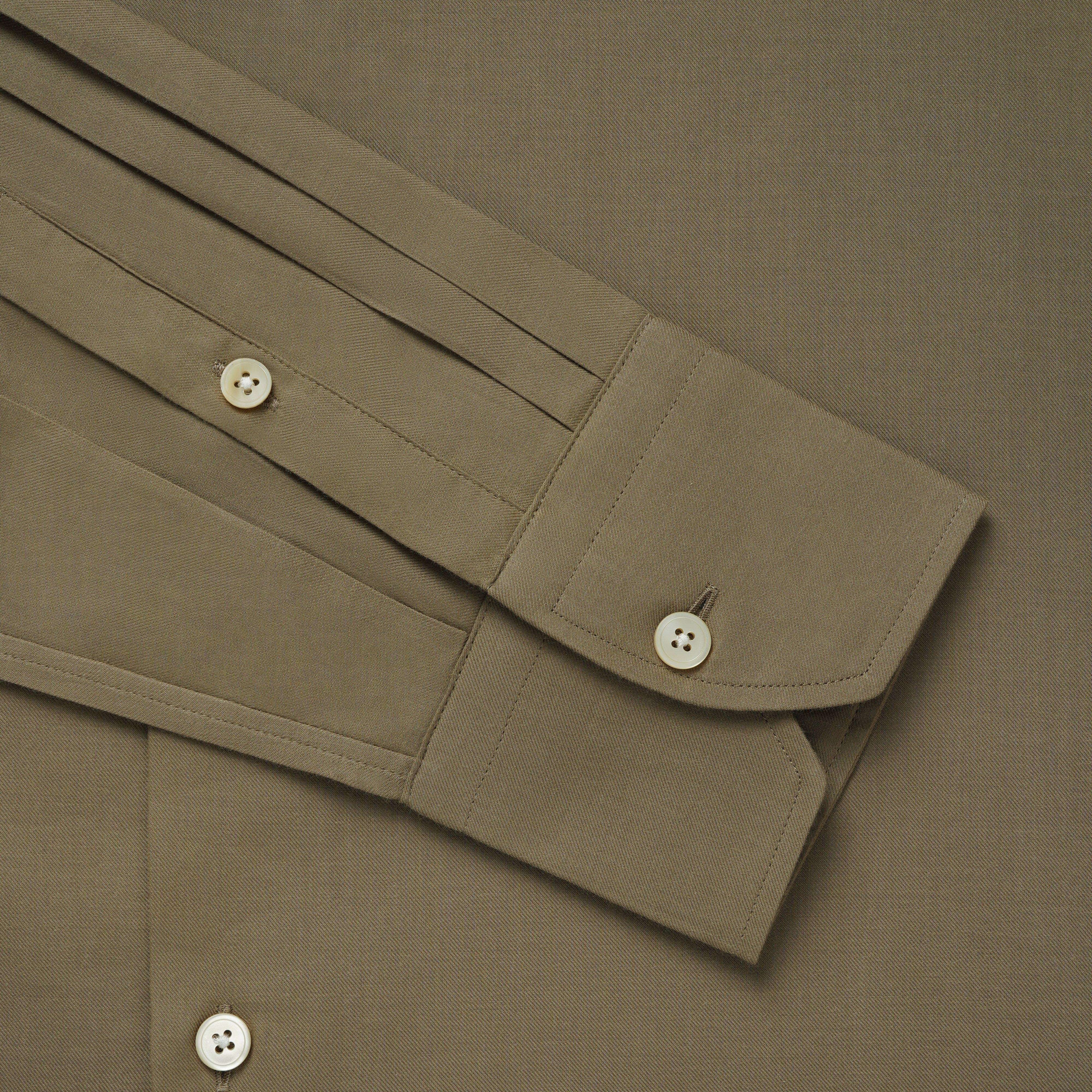 Thomas Pink Shirt Tailored Fit Twill Plain Neutral Formal Cotton-MALFORD OF LONDON SAVILE ROW MENSWEAR OUTLET