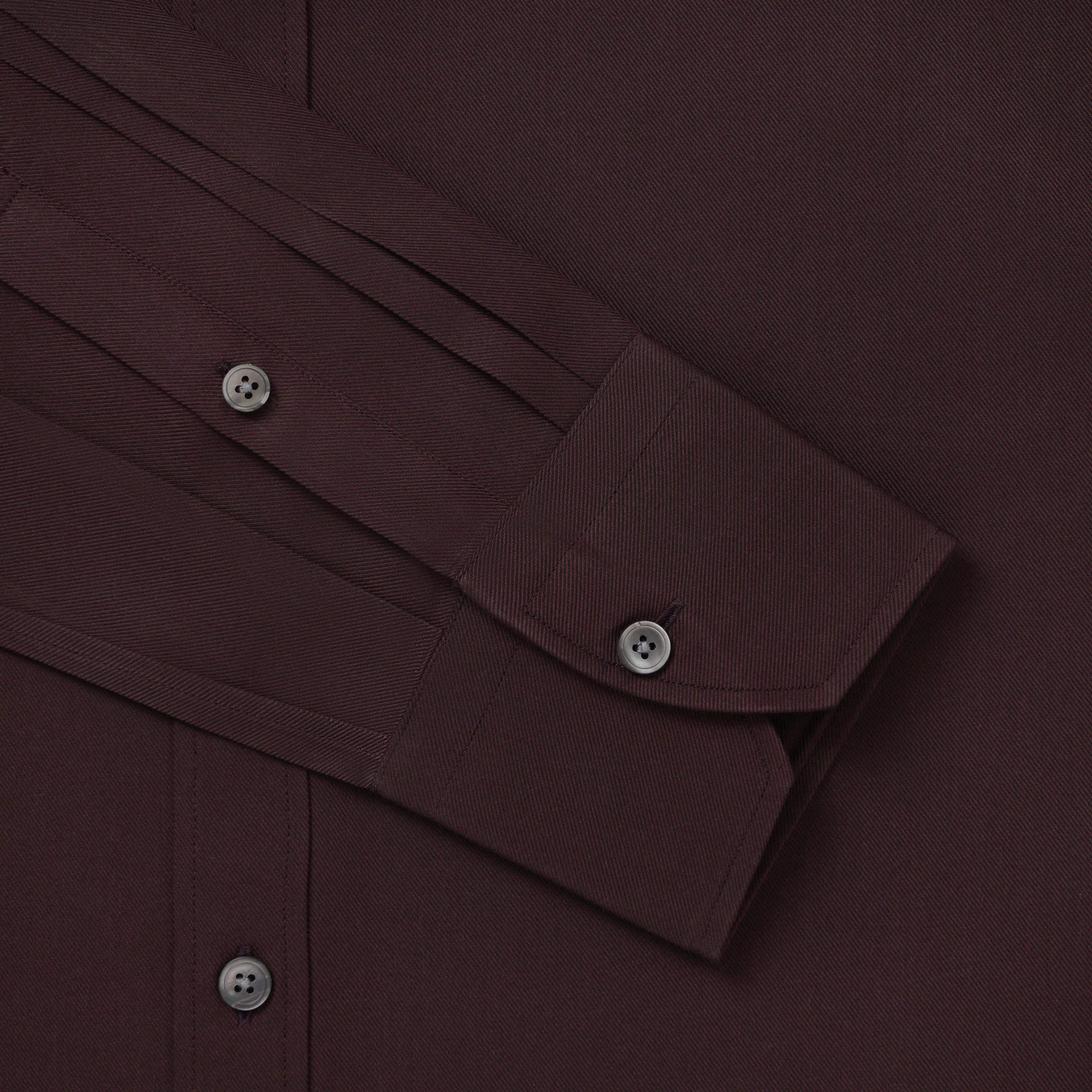 Thomas Pink Shirt Tailored Fit Twill Plain Red Formal Cotton-MALFORD OF LONDON SAVILE ROW MENSWEAR OUTLET