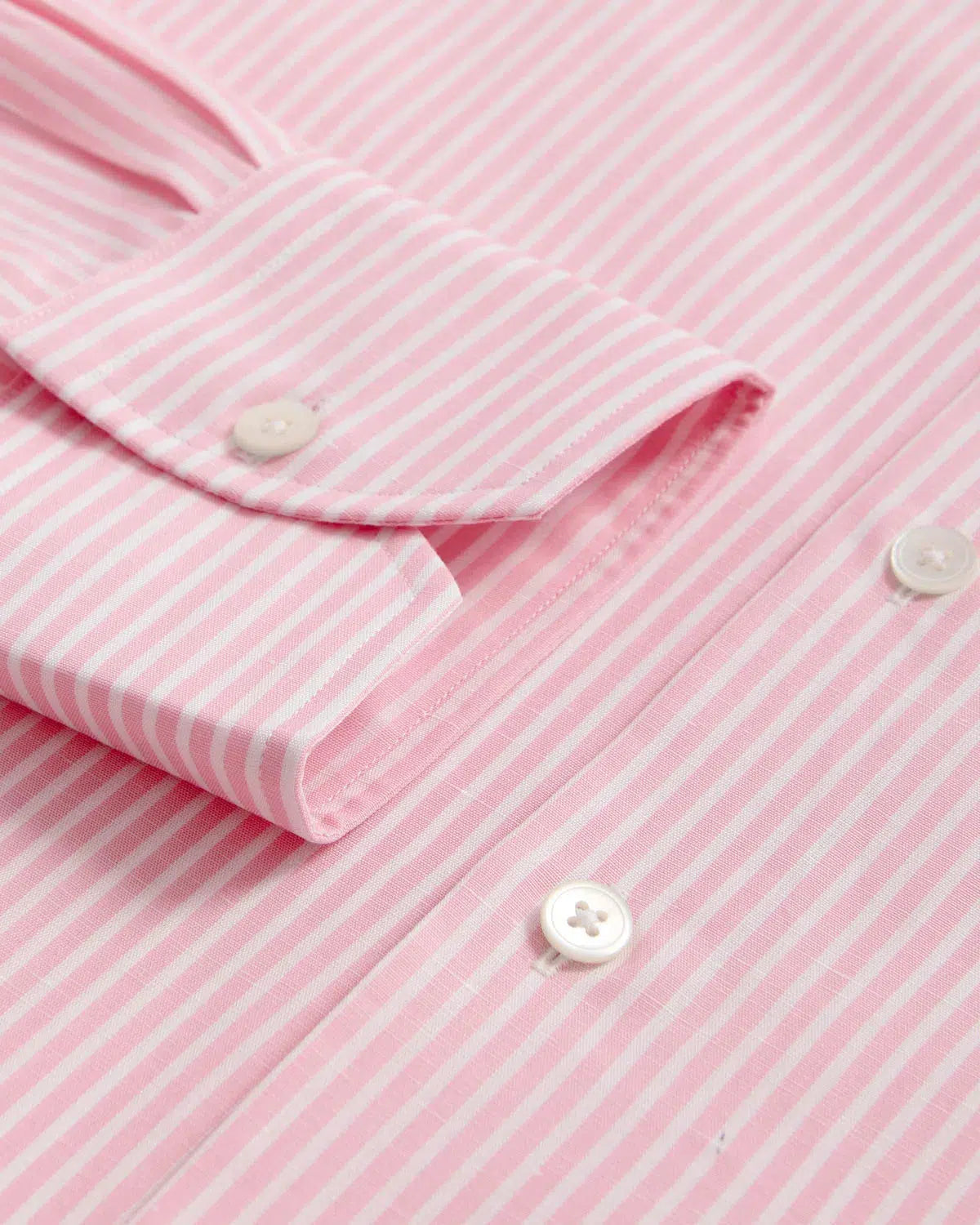 Thomas Pink Slim Fit Bengal Stripe Shirt Pink White-MALFORD OF LONDON SAVILE ROW MENSWEAR OUTLET