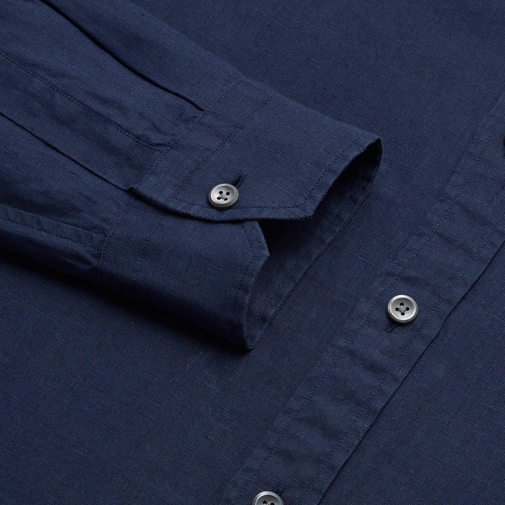 Thomas Pink Slim Fit Casual Plain Linen Shirt-MALFORD OF LONDON SAVILE ROW MENSWEAR OUTLET