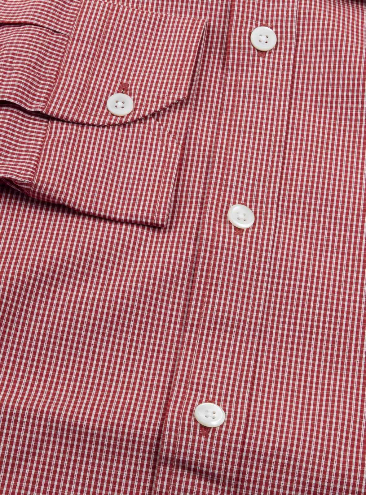 Thomas Pink Slim Fit Check Smart Casual Shirt Red/White-MALFORD OF LONDON SAVILE ROW MENSWEAR OUTLET