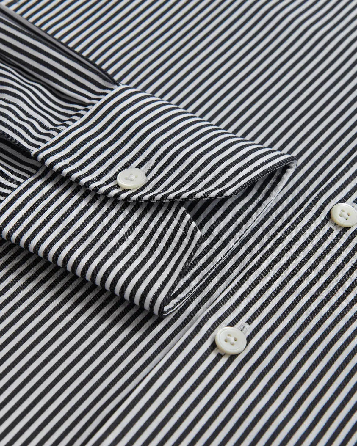 Thomas Pink Slim Fit Formal Capri Stripe Black/White-MALFORD OF LONDON SAVILE ROW MENSWEAR OUTLET