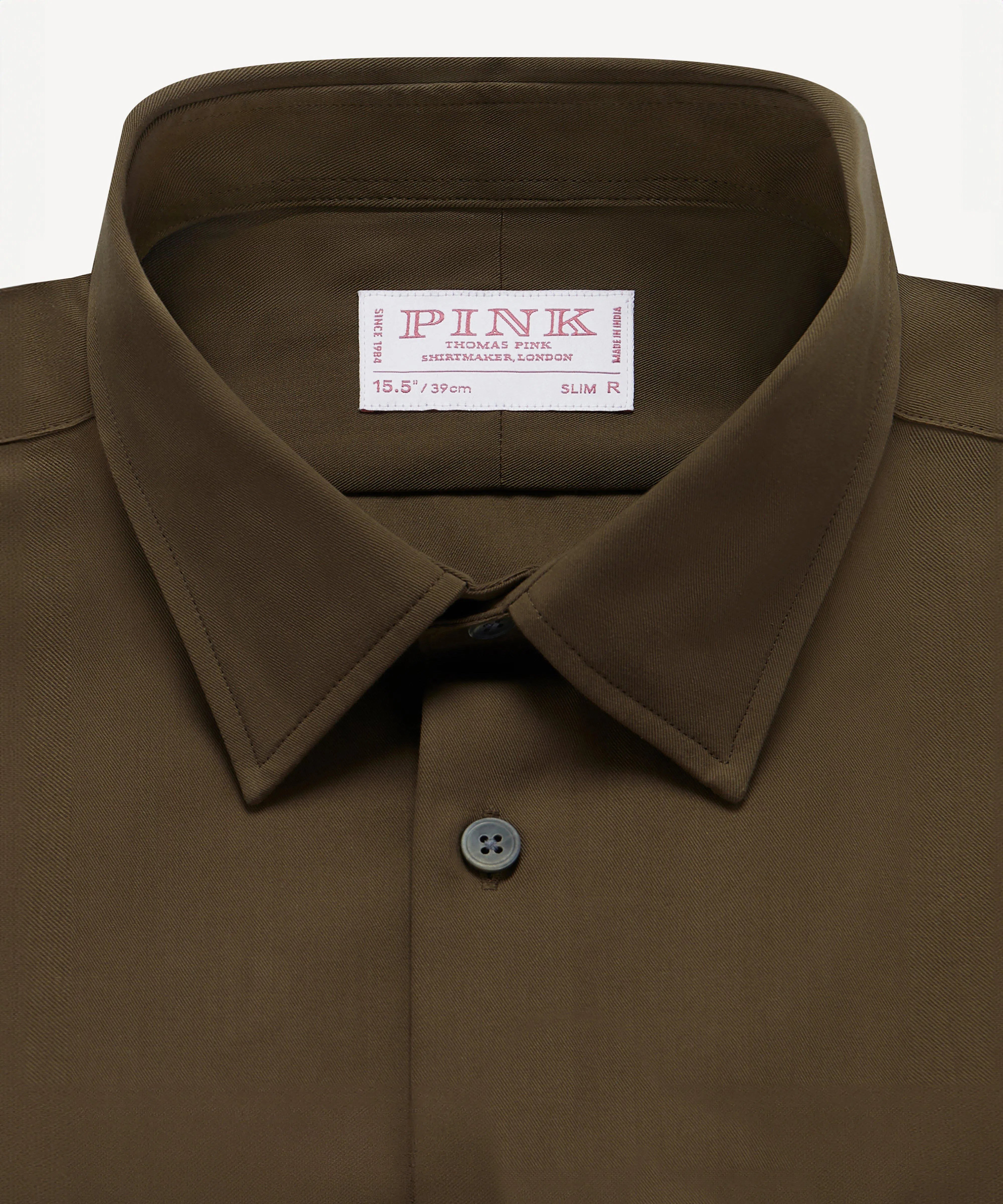 Thomas Pink Slim Fit Formal Cotton Twill Shirt-MALFORD OF LONDON SAVILE ROW MENSWEAR OUTLET