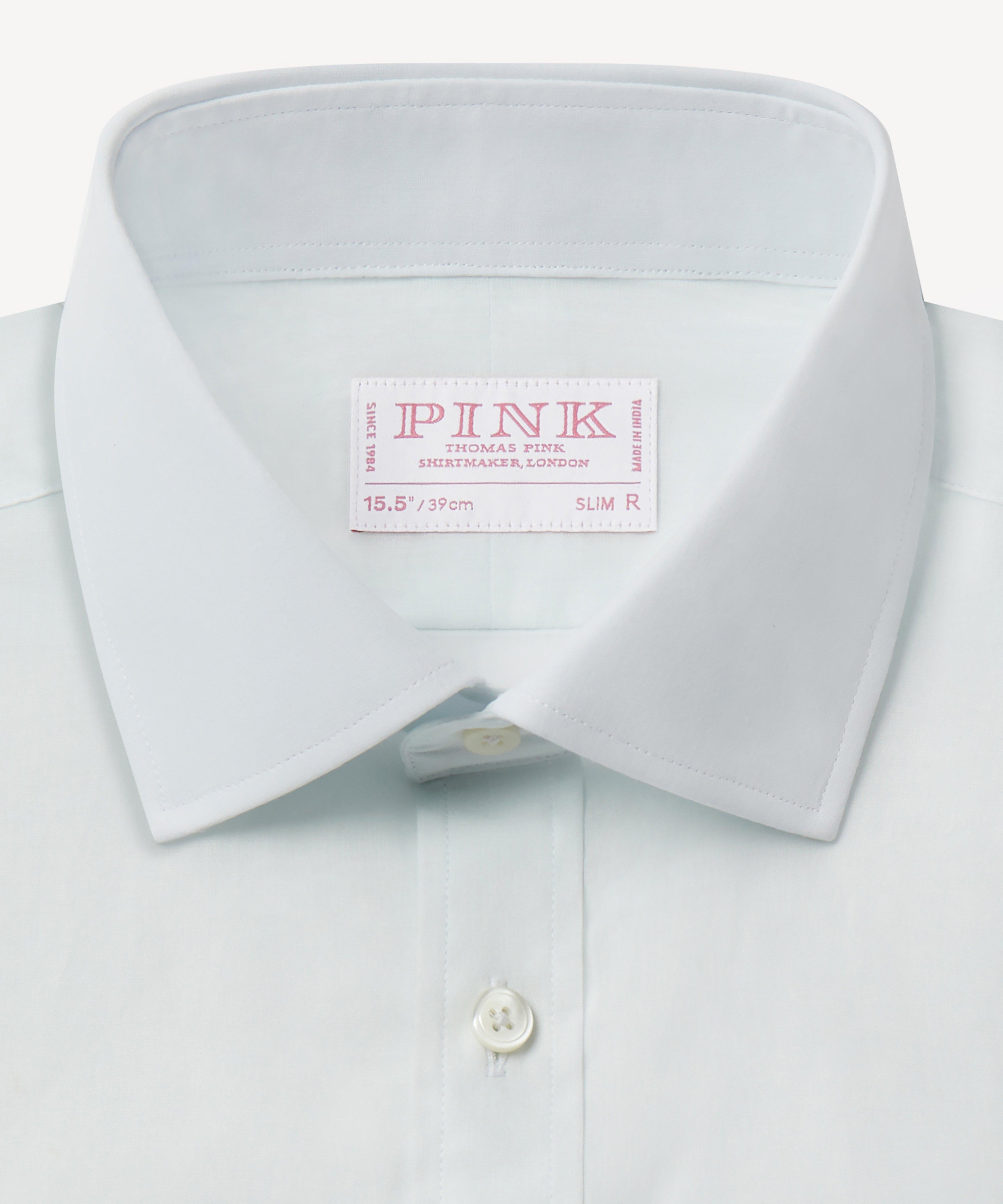 Thomas Pink Slim Fit Formal Cotton Voile Shirt-MALFORD OF LONDON SAVILE ROW MENSWEAR OUTLET